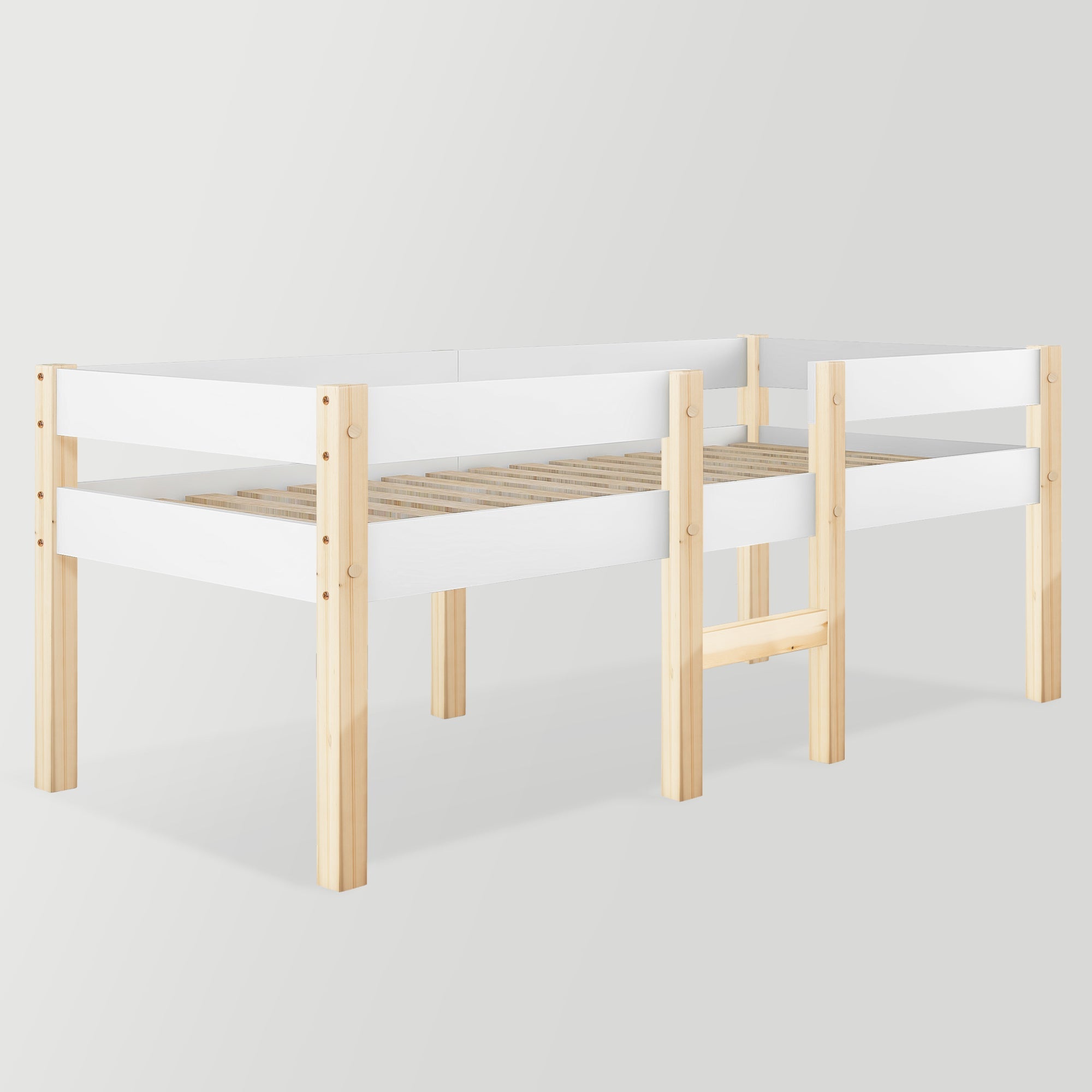 Logidon kinderbed met valbeveiliging 90x190 wit eiken