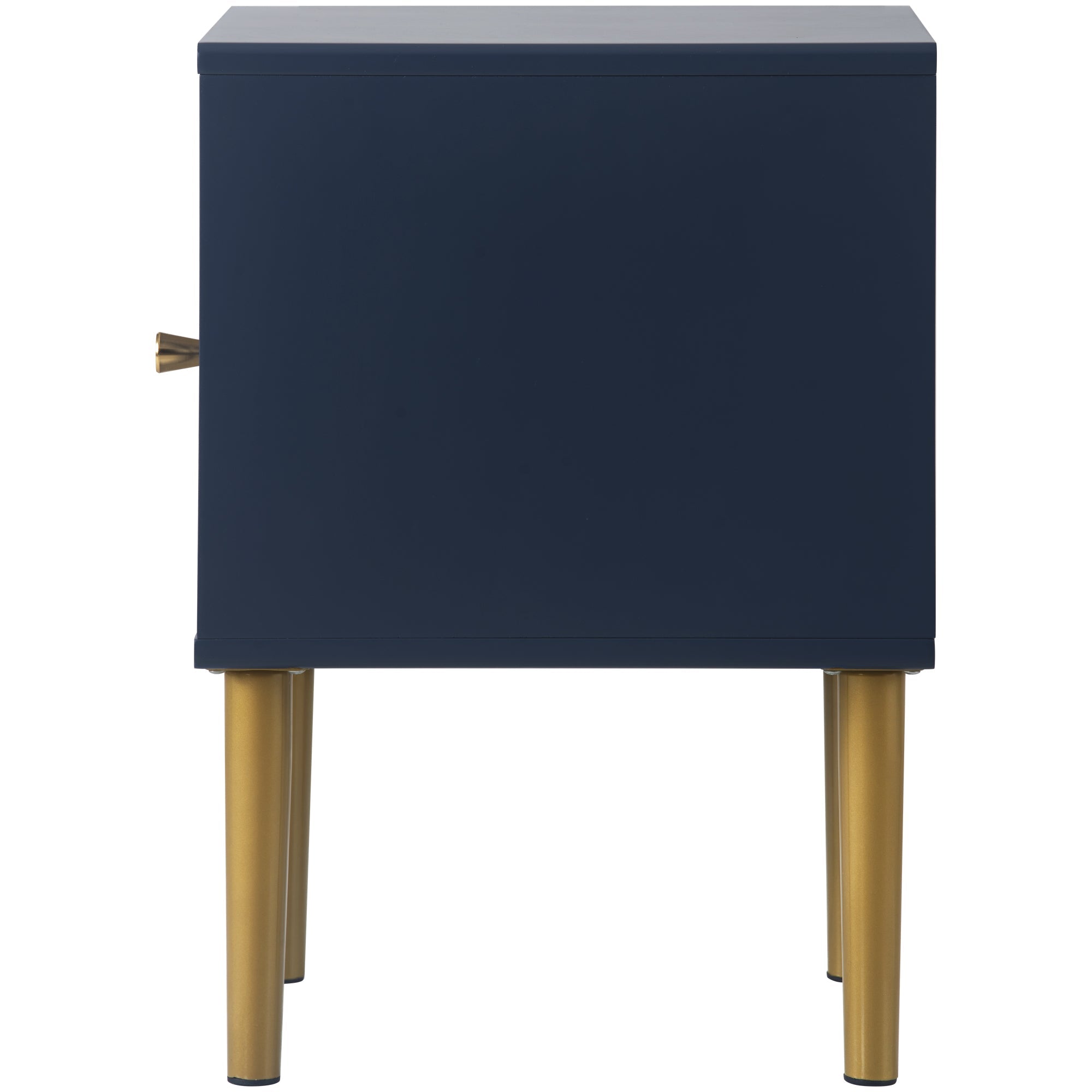 Logidon nachtkastje marineblauw H50 B35 D35 bijzettafel met gouden poten