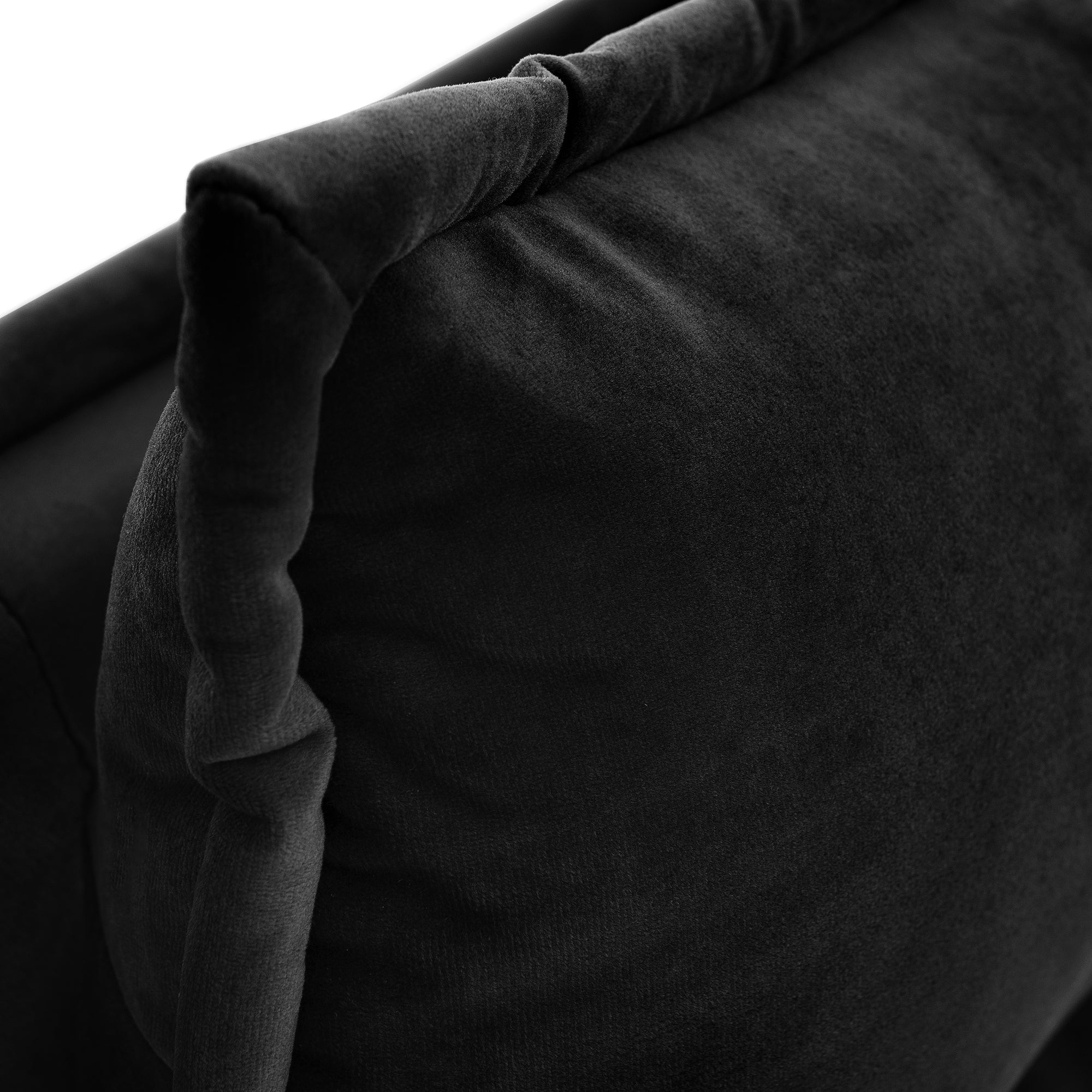 Logidon Hydraulic Upholstered Bed 140x200 Black Headboard Adjustment