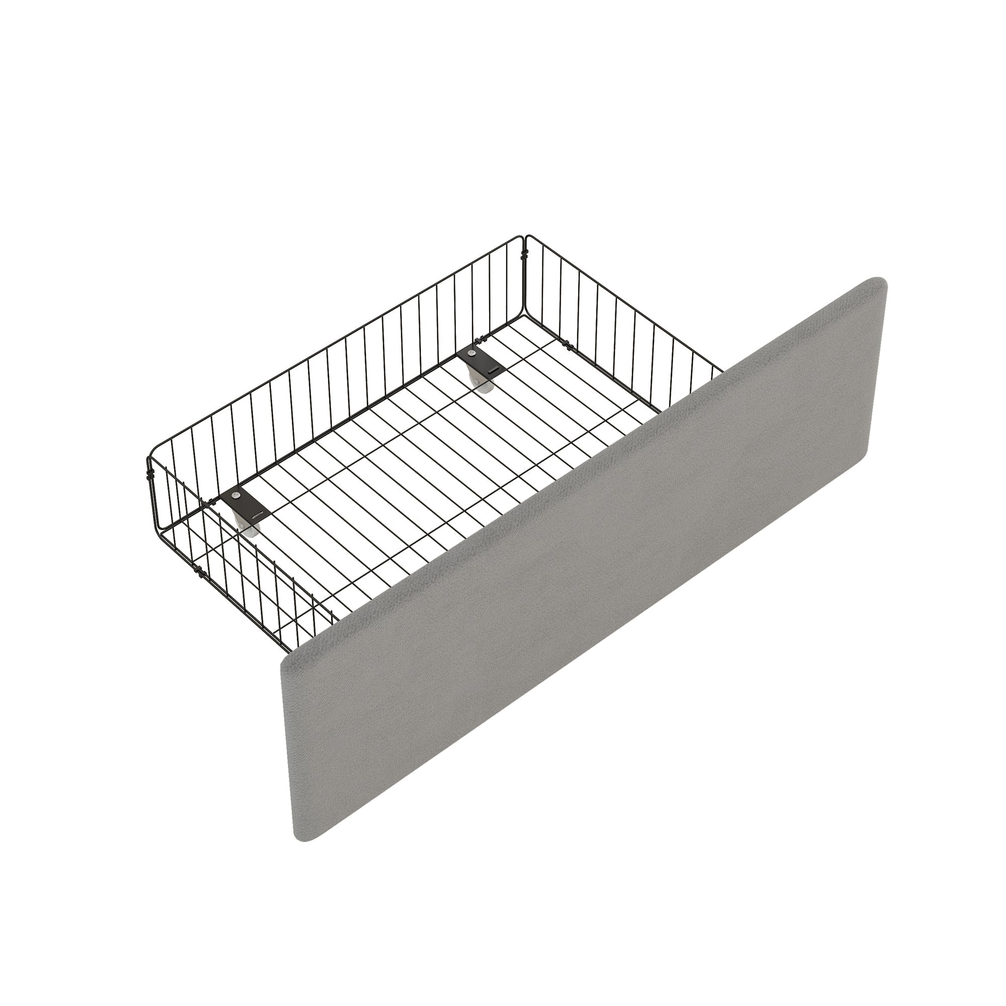 Logidon gestoffeerd bed grijs 140x200 met 4 lades verstelbaar hoofdeinde