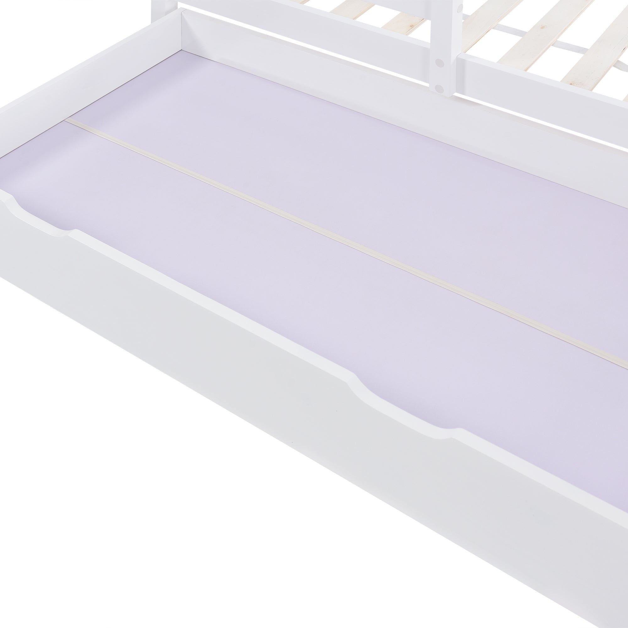 Logidon kinderbed huisbed 90x200 cm wit met plank en 2 lades