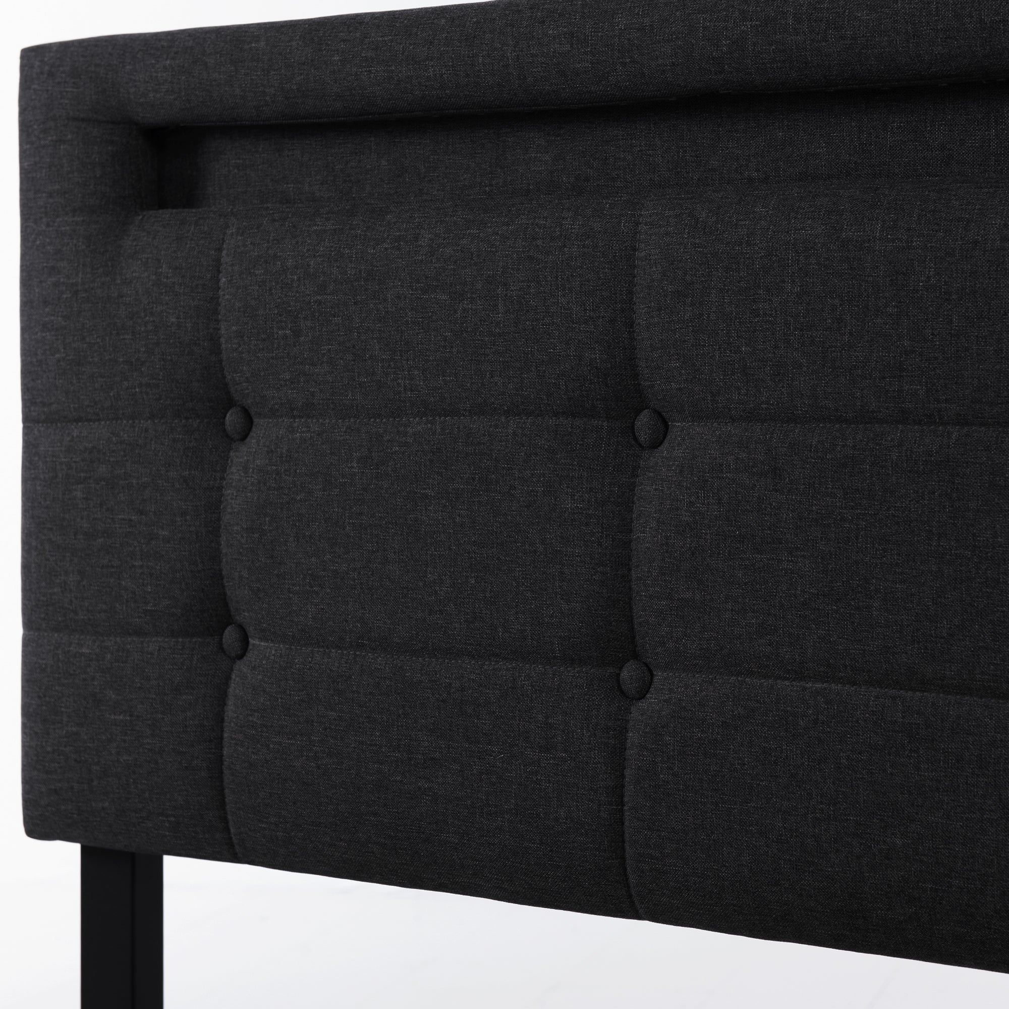 Logidon bedframe met LED-verlichting en 2 lades 90x200 zwart
