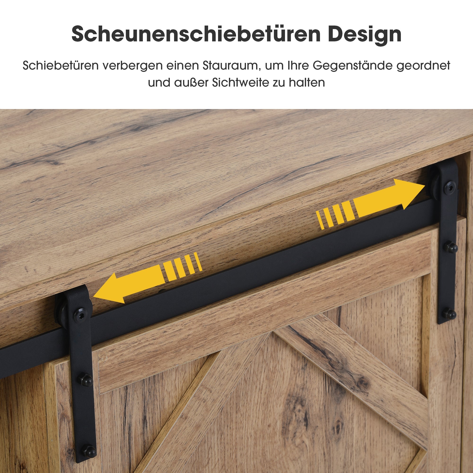 Logidon TV-meubel Groot Bruin 150 x 40 x 60 cm met 2 Schuifdeuren