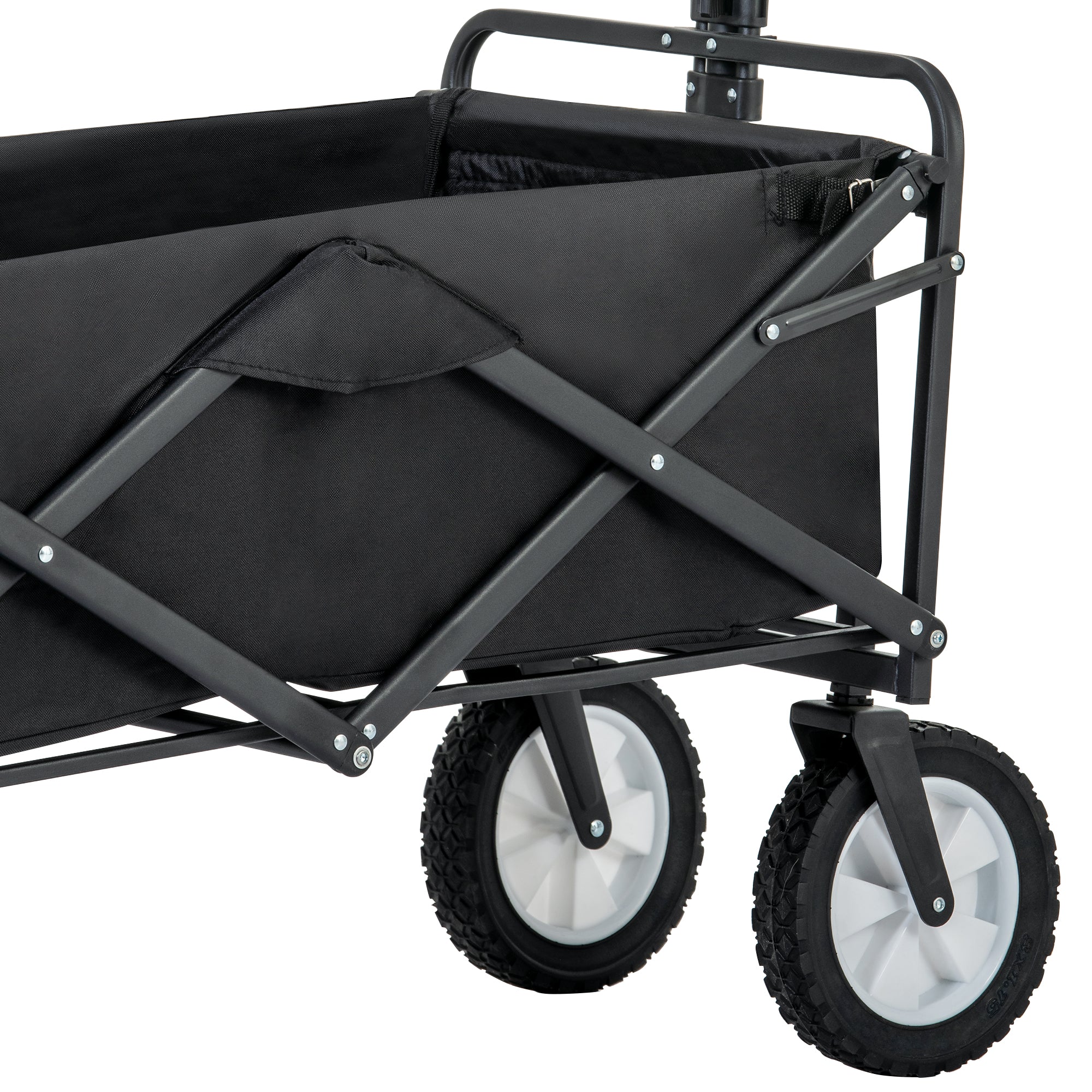 Logidon foldable AllTerrain handcart black with 360 degree front wheel