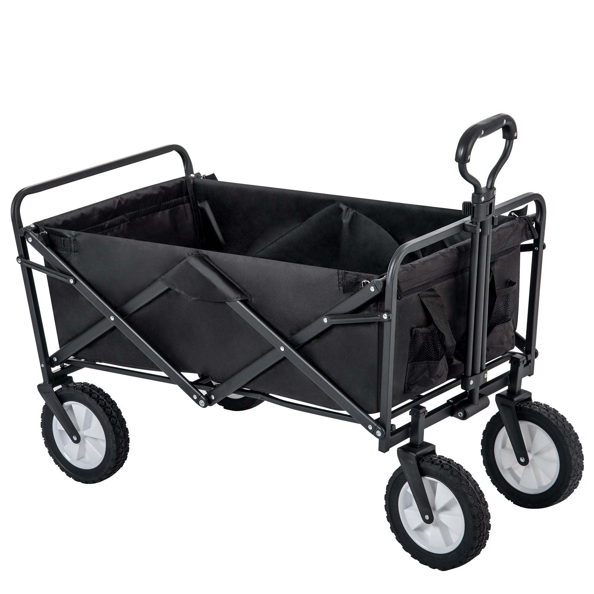 Logidon foldable AllTerrain handcart black with 360 degree front wheel