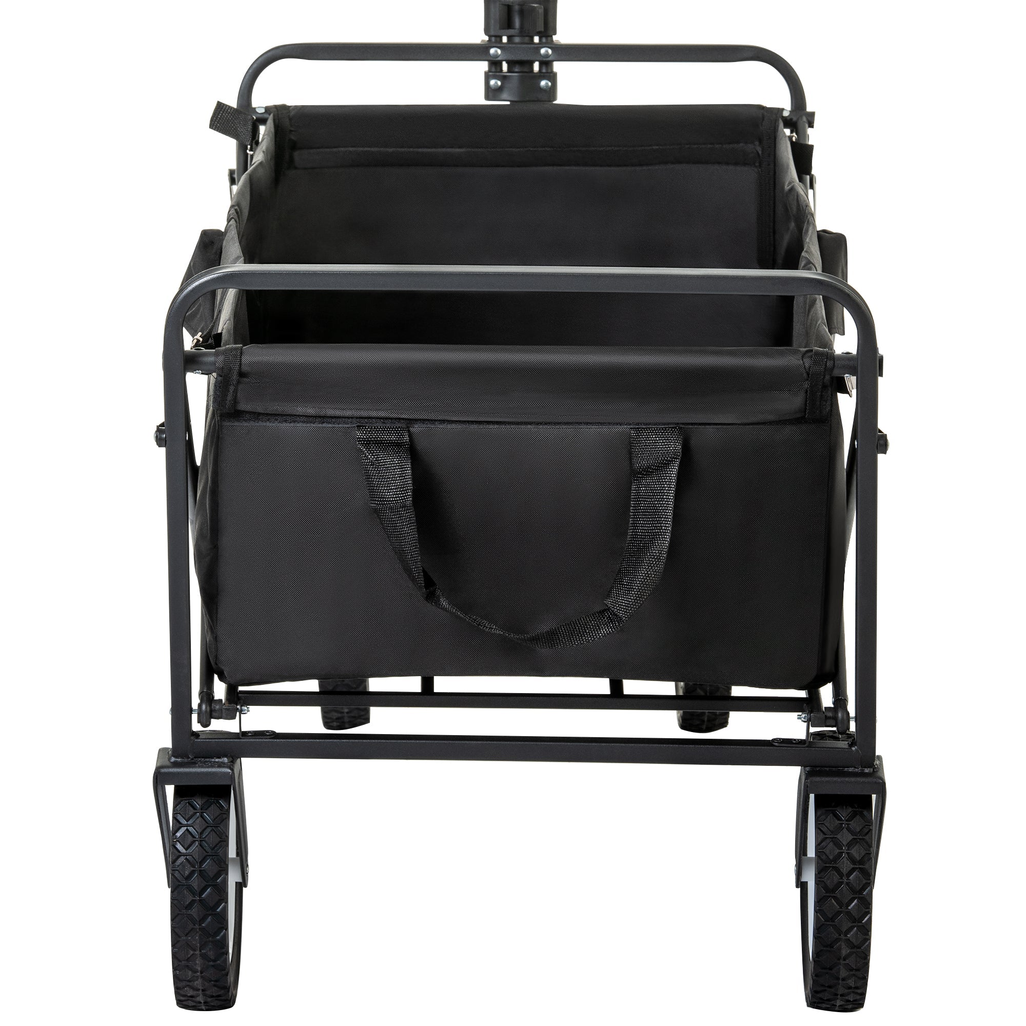 Logidon foldable AllTerrain handcart black with 360 degree front wheel