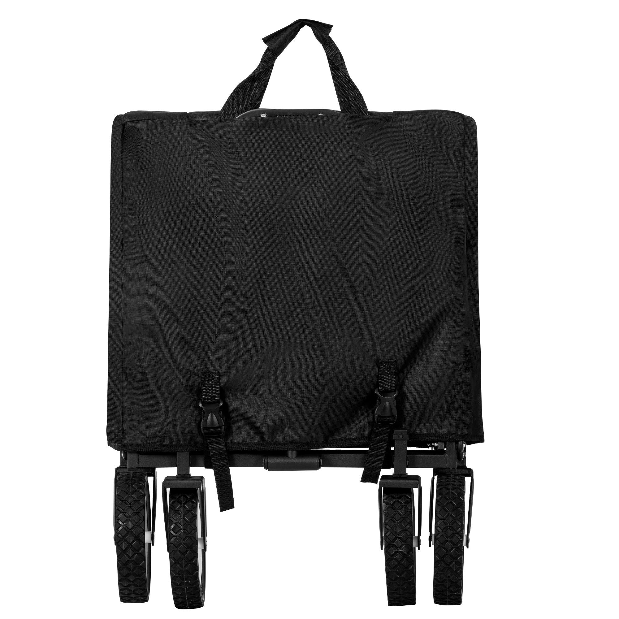 Logidon foldable AllTerrain handcart black with 360 degree front wheel