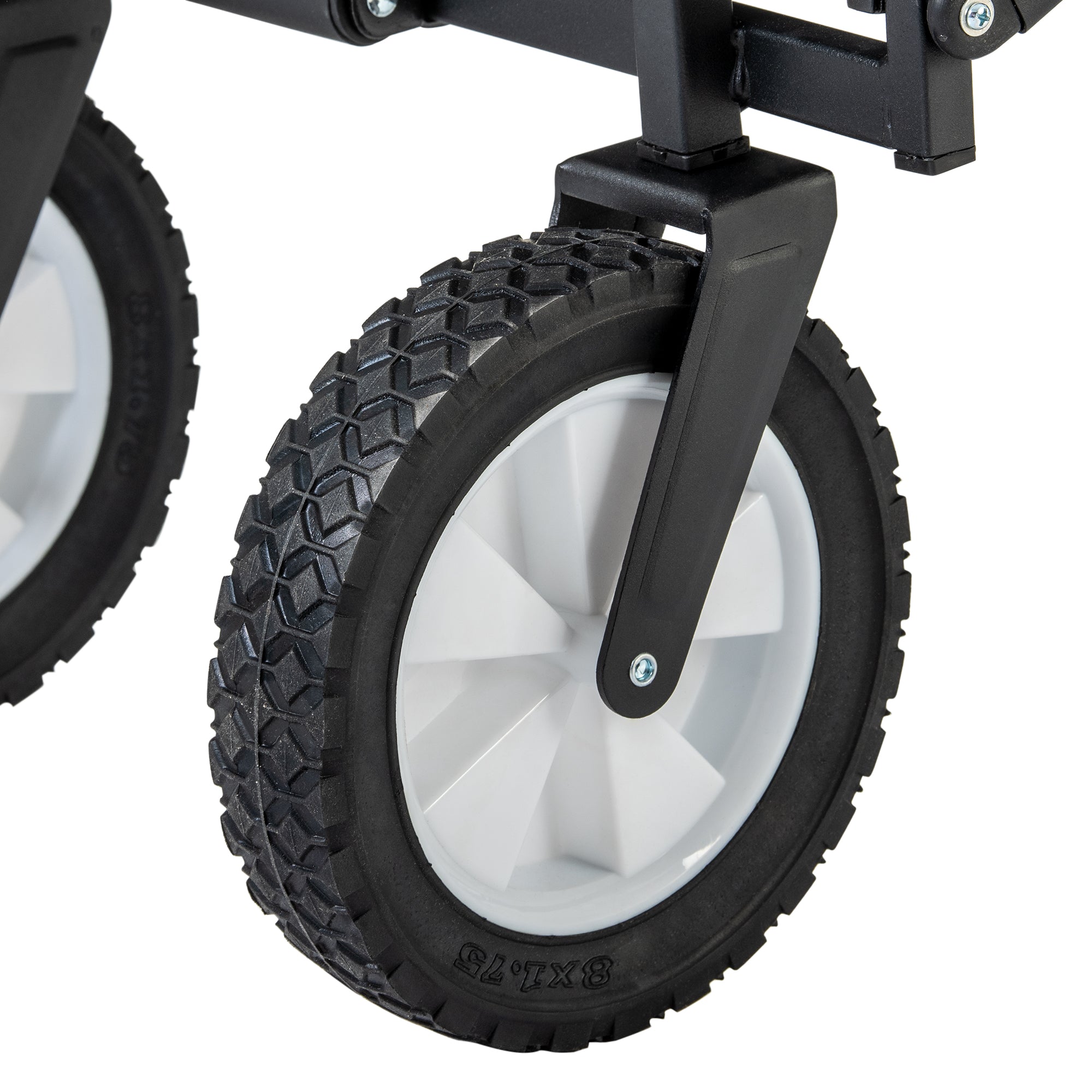 Logidon foldable AllTerrain handcart black with 360 degree front wheel