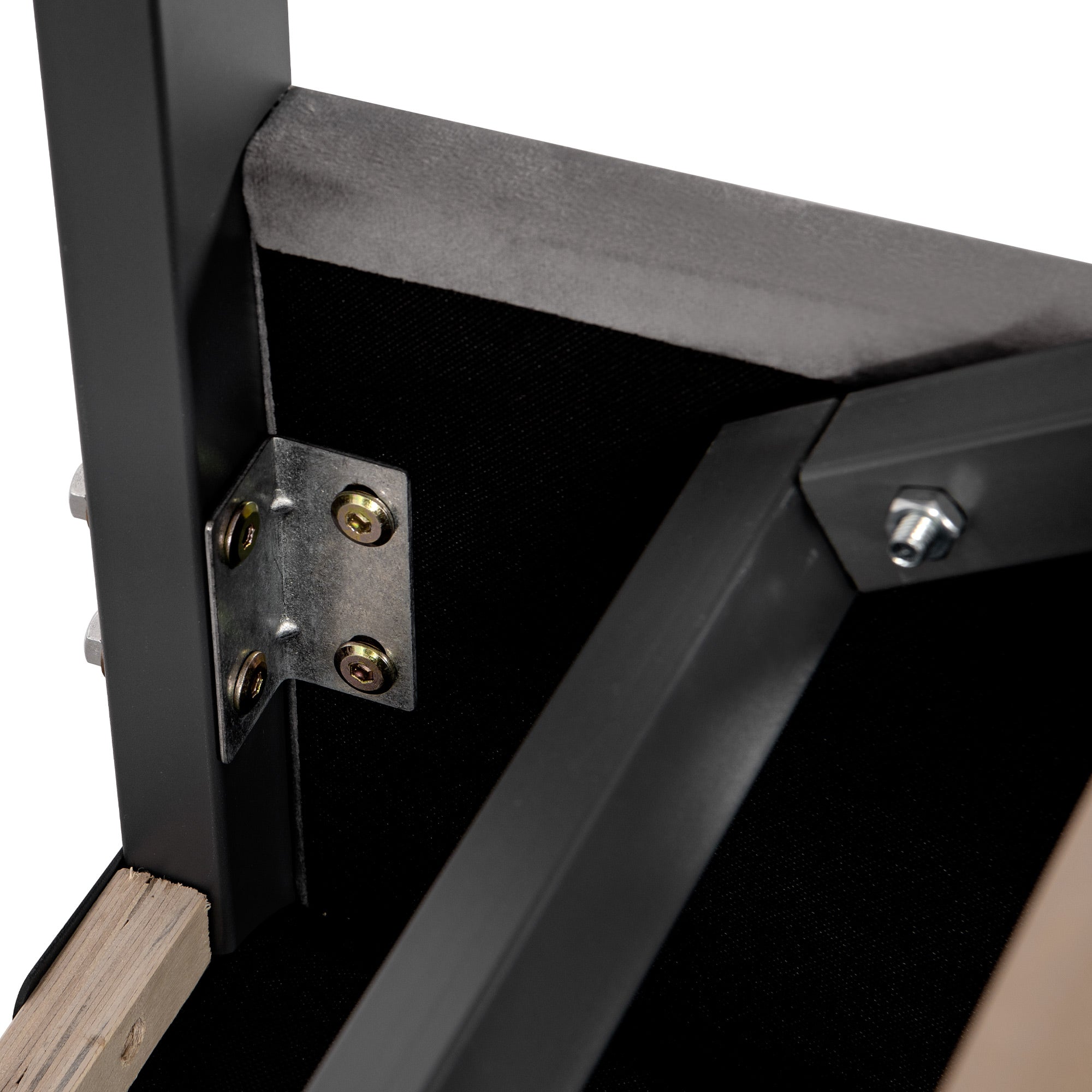 Logidon gestoffeerd bed tweepersoonsbed grijs fluweel Continental 140x190 hoofdbord