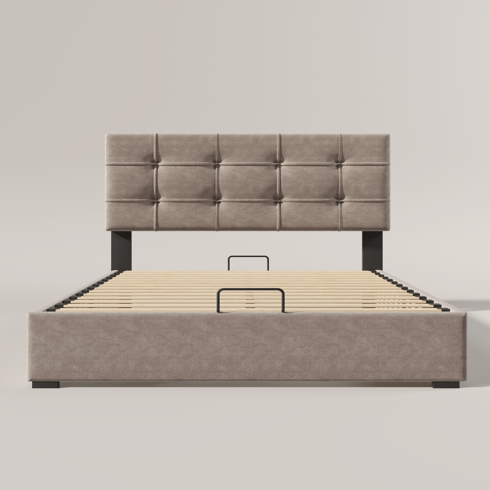 Logidon Hydraulic double bed 140x200 cm Adjustable headboard