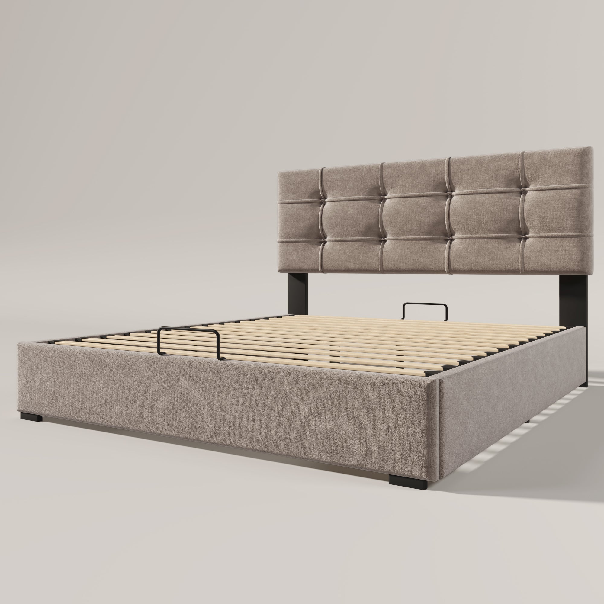 Logidon Hydraulic double bed 140x200 cm Adjustable headboard