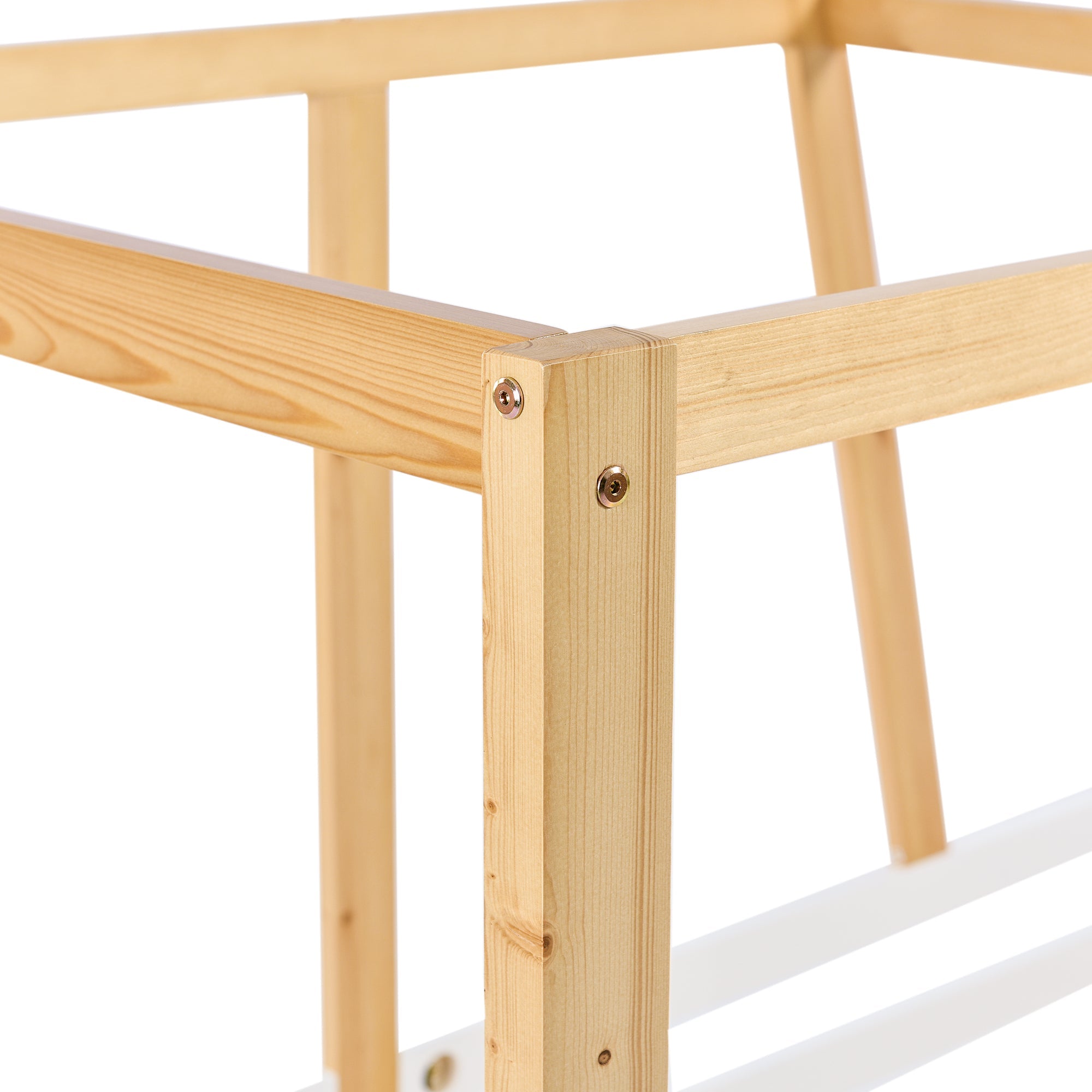 Logidon car bed children's bed 90x200 white natural with MDF wheels