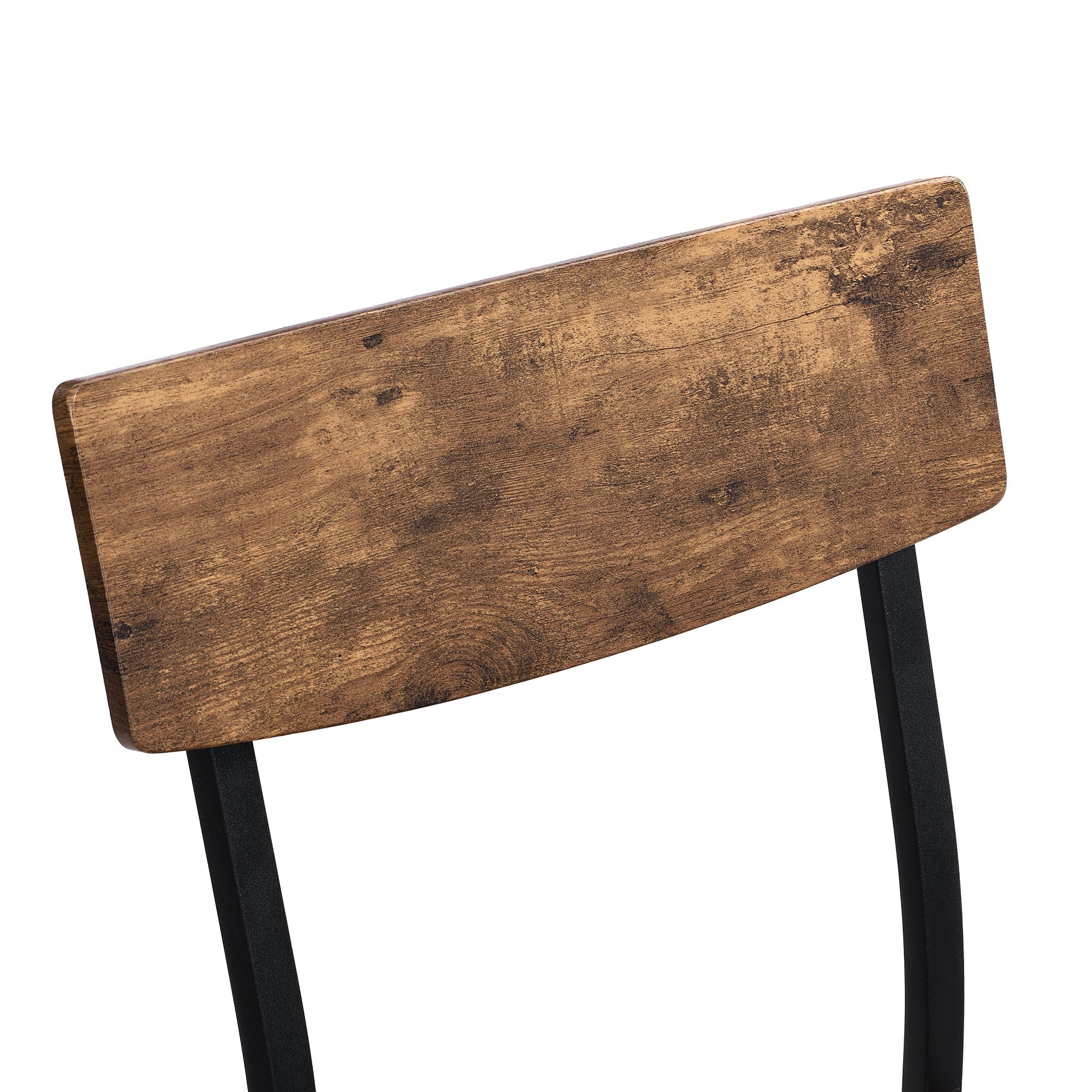 Logidon Dining Table Chair Bench Set Wood Steel Frame Brown