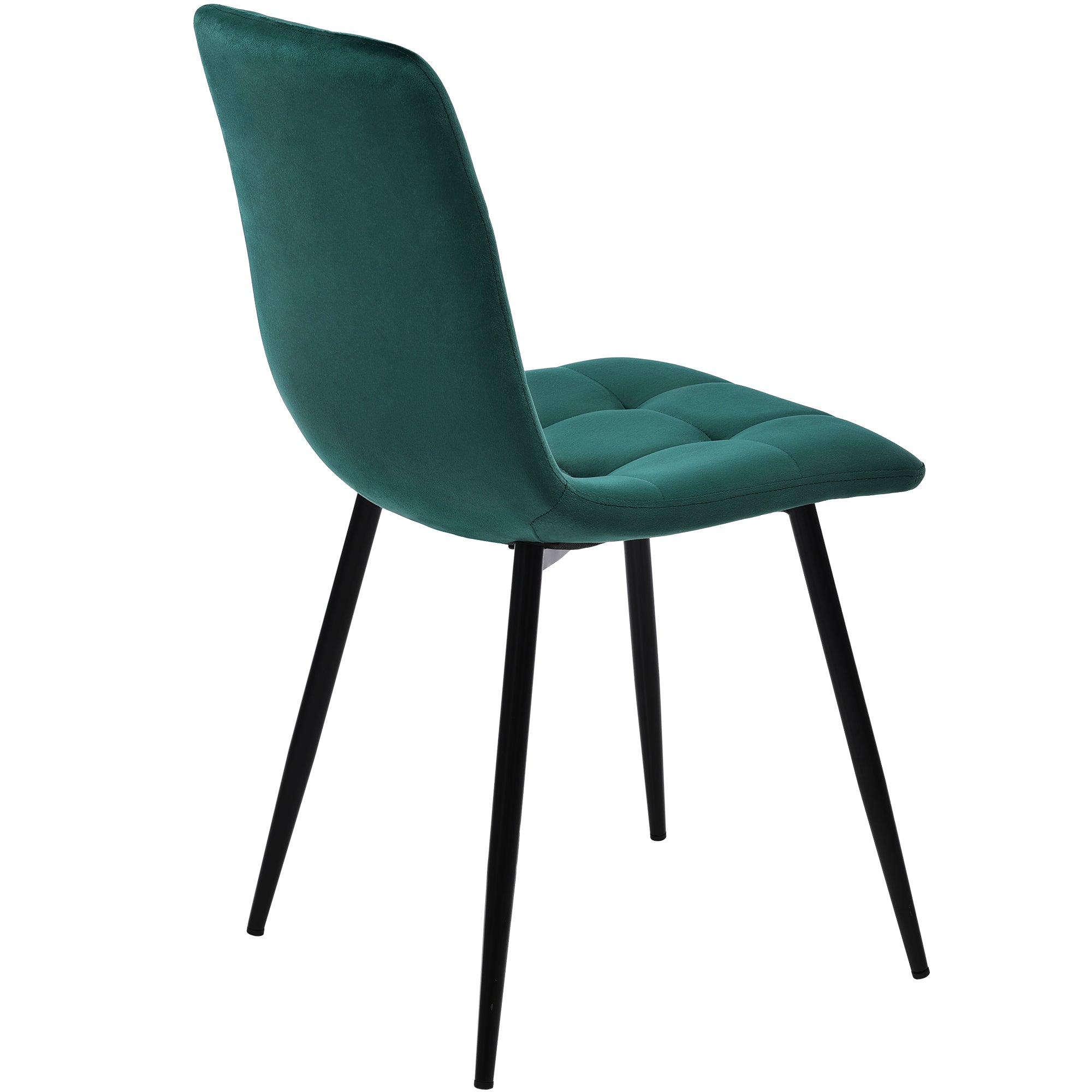 Logidon 117 cm eettafelset donkergroene fluwelen stoelen met gouden poten