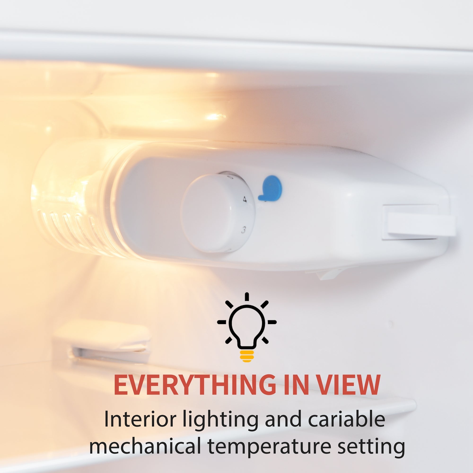 Logidon Retro-koelkast rood, twee deuren, totaal volume van 92 liter, LED-licht