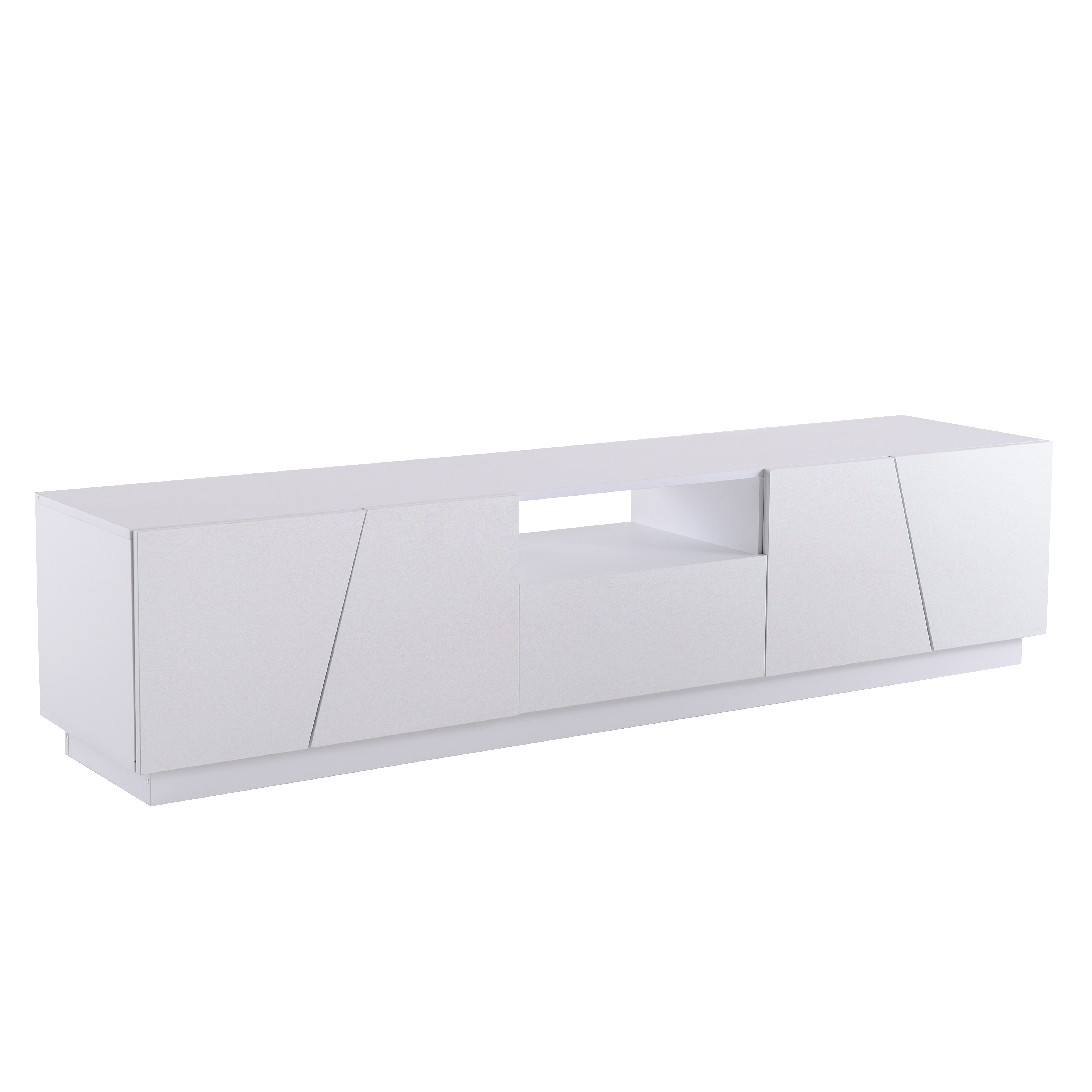 Logidon Modern tv-meubel 170 cm patchwork-design wit glanzende fronten