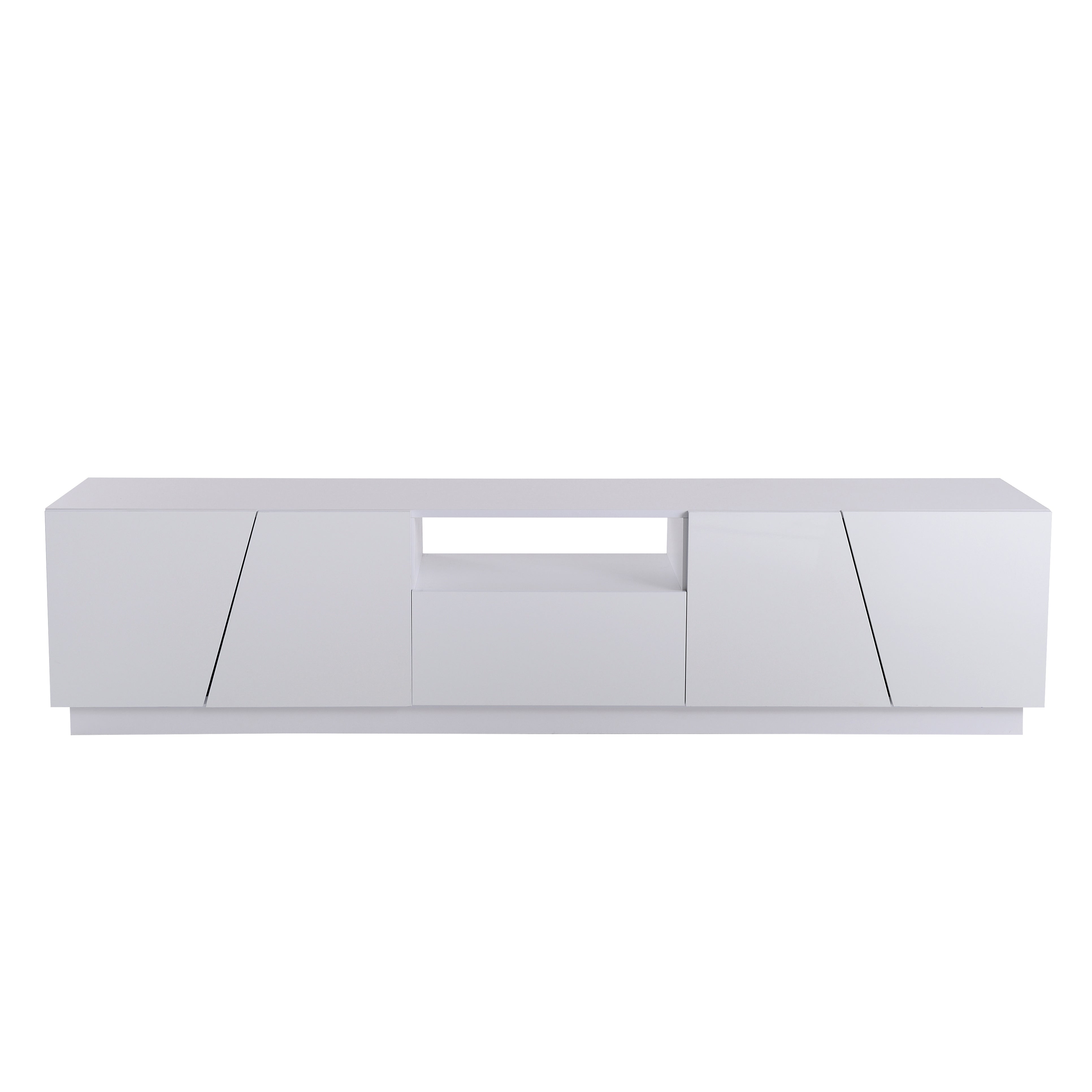 Logidon Modern tv-meubel 170 cm patchwork-design wit glanzende fronten