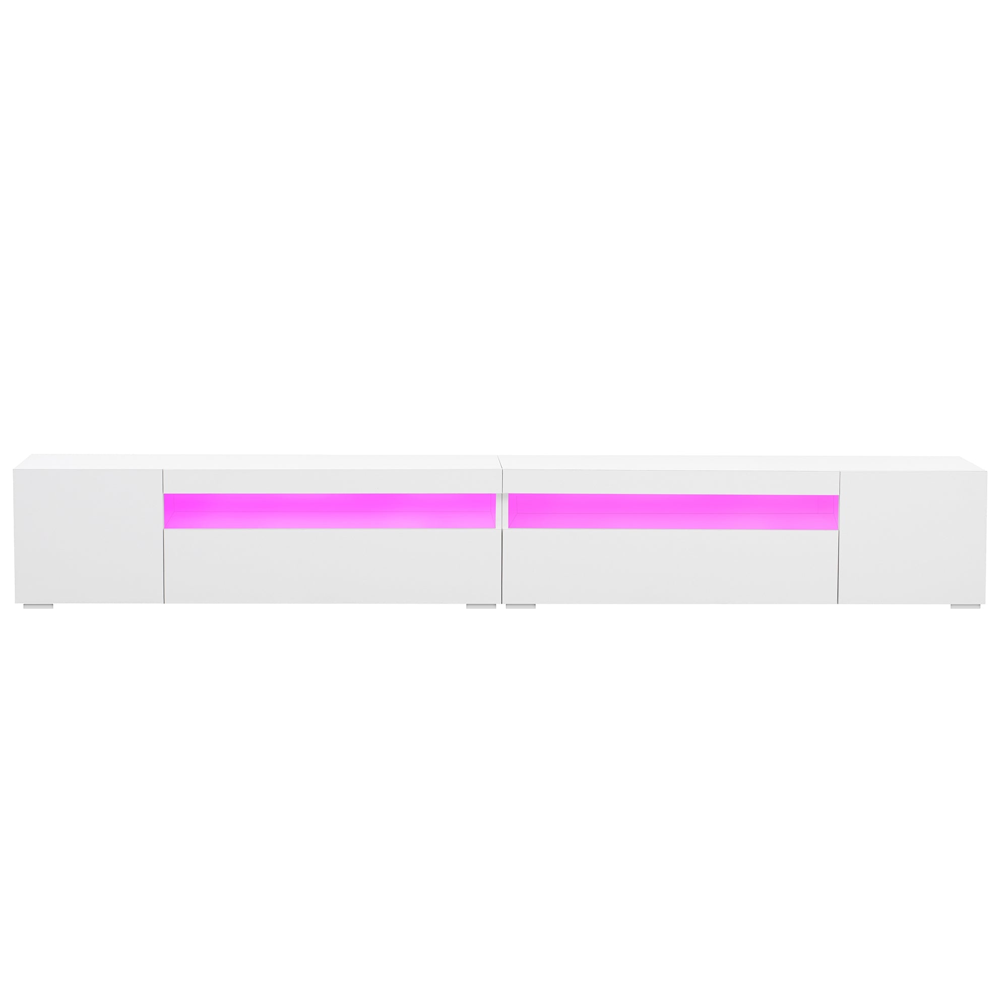 Logidon Wit Modern TV-meubel 240 cm Variabele LED-verlichting