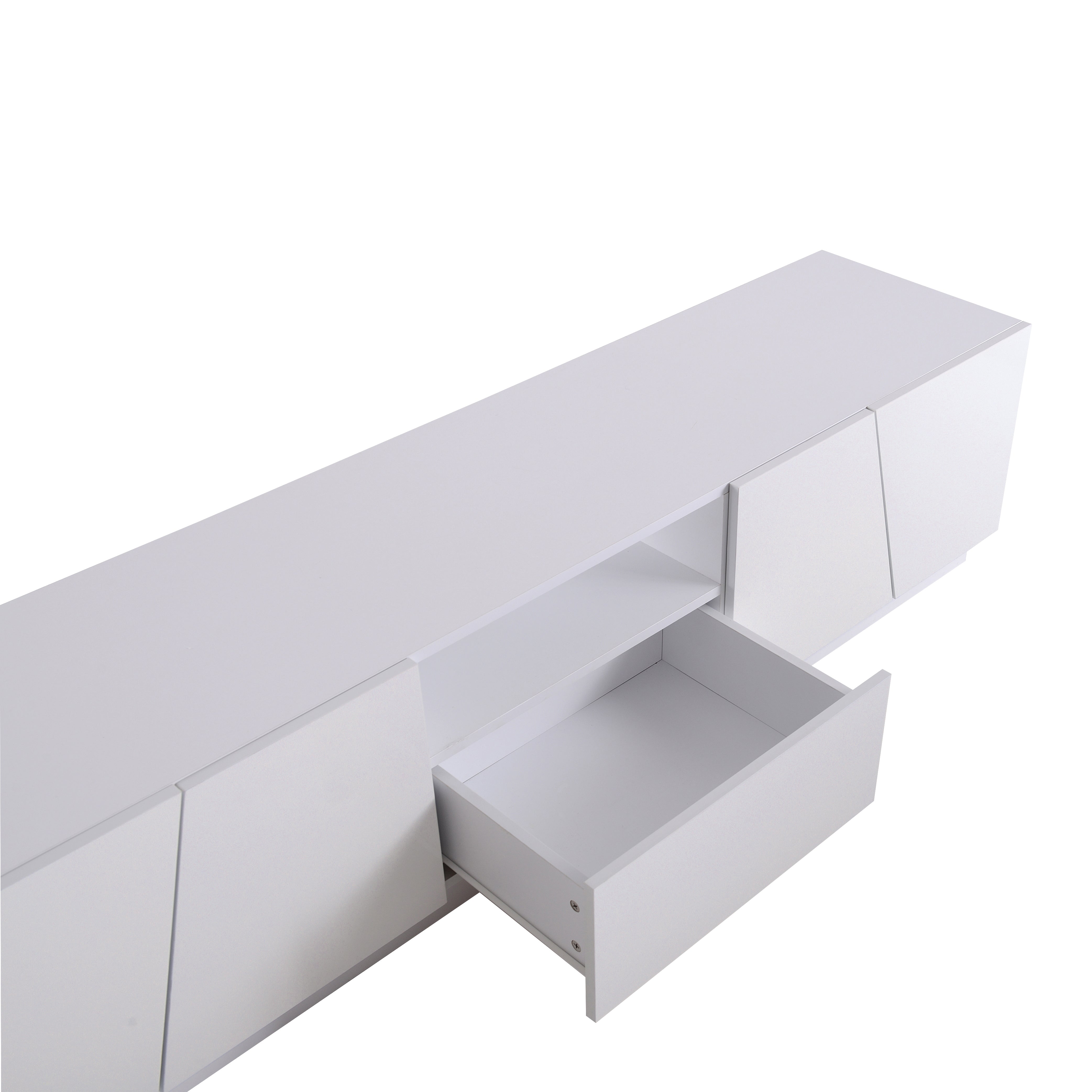 Logidon Modern tv-meubel 170 cm patchwork-design wit glanzende fronten