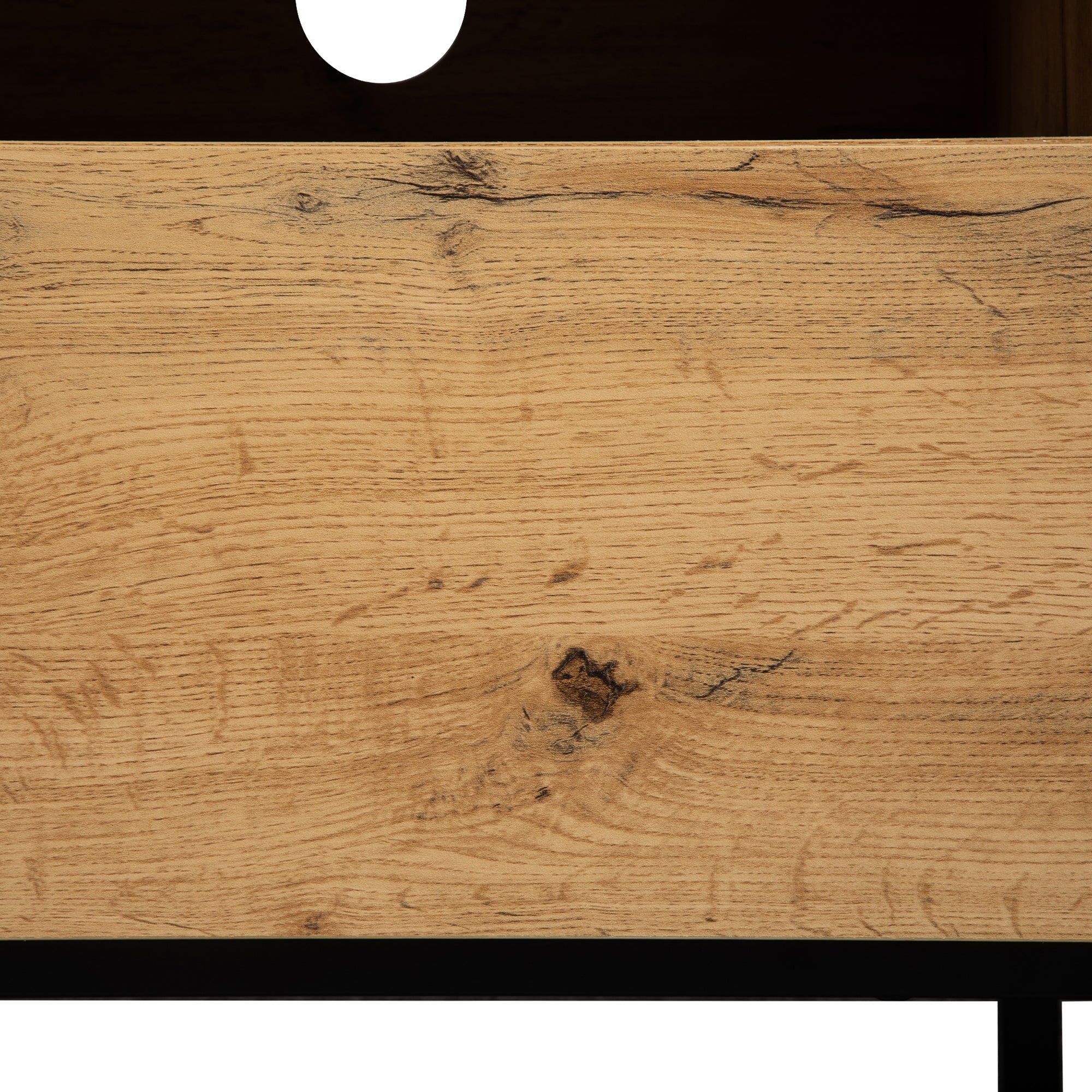 Logidon Modern Color Blocking TV Cabinet 180 cm MDF Wood Look Black