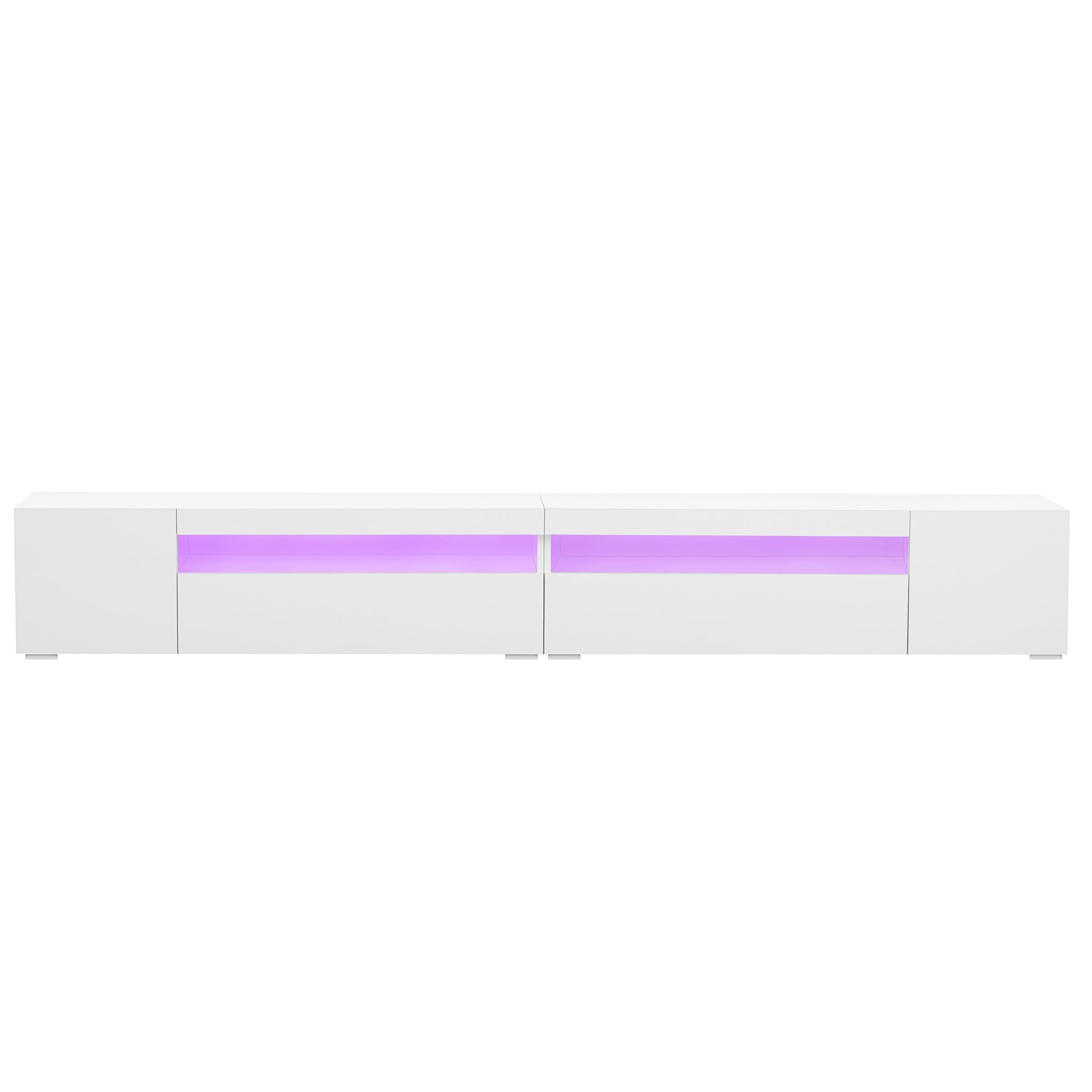 Logidon Wit Modern TV-meubel 240 cm Variabele LED-verlichting
