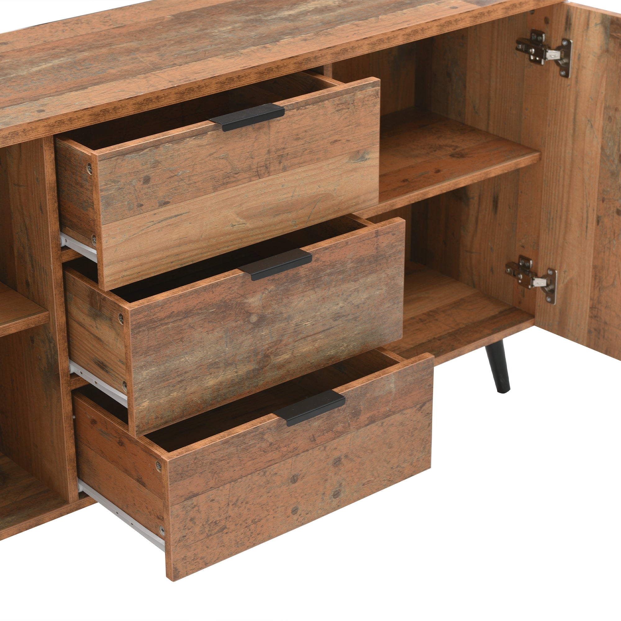 Logidon Sideboard TV Cabinet Adjustable Shelves 140 cm Vintage Brown