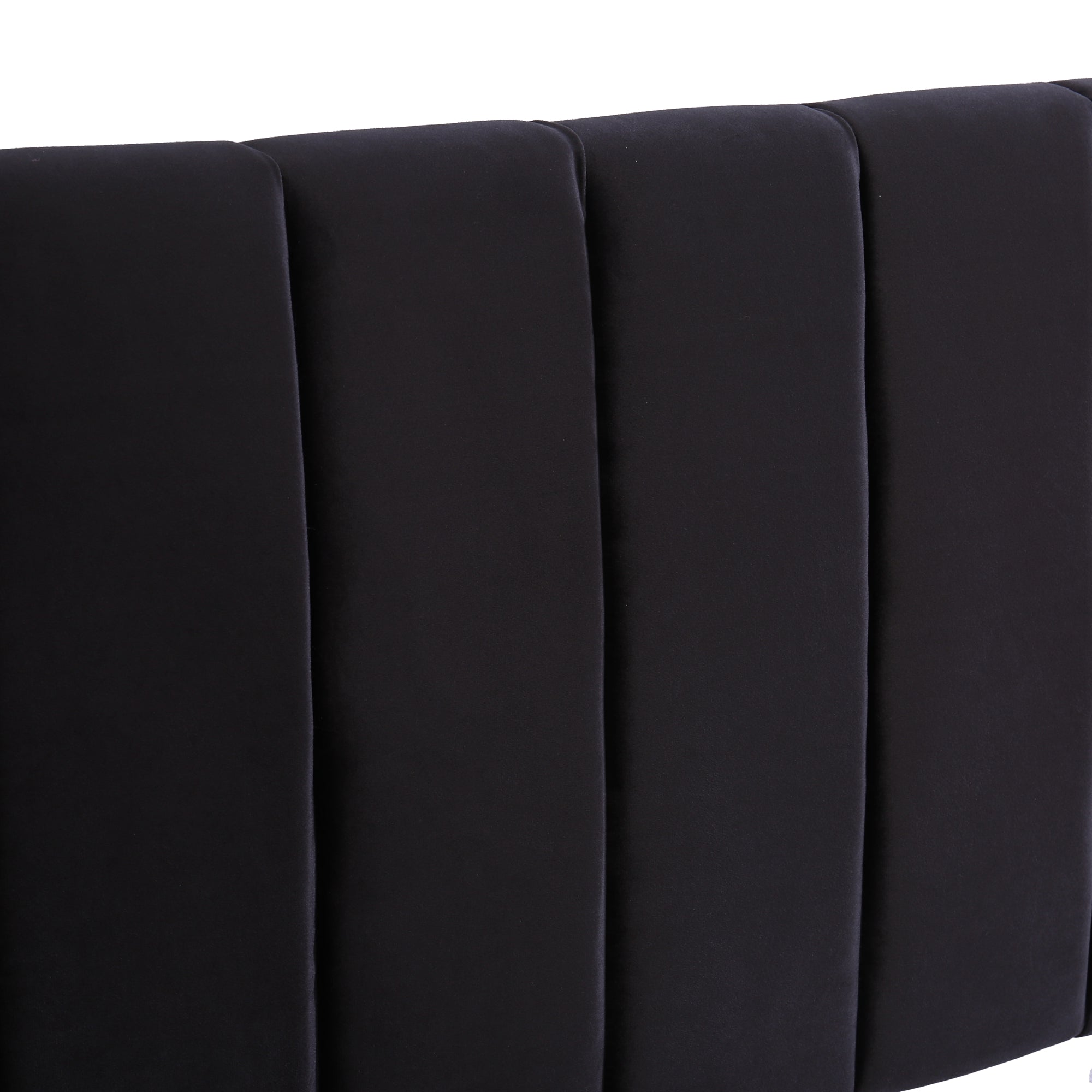 Logidon gestoffeerd bed fluweel 140x200 cm zwart met lattenbodem lades