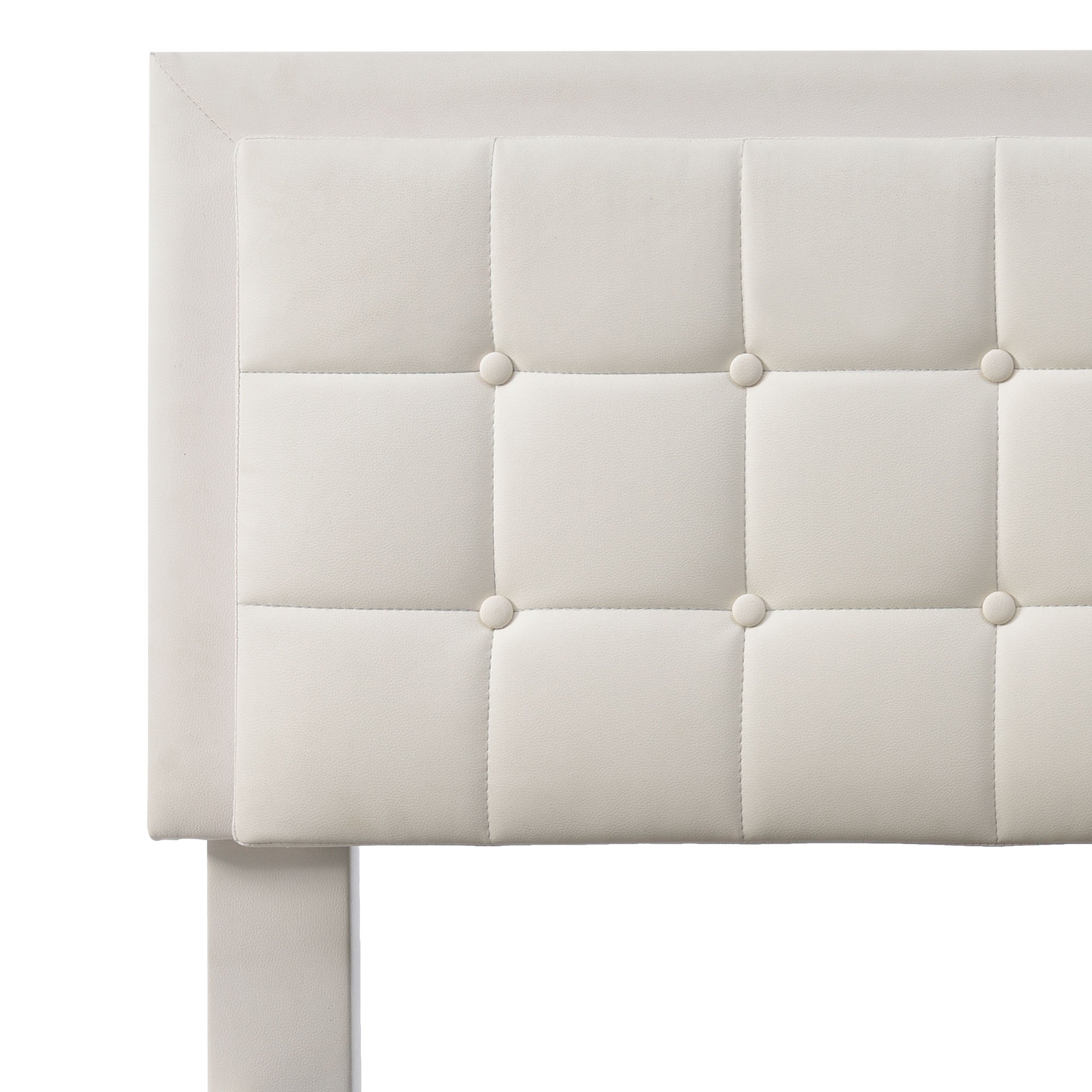 Logidon gestoffeerd bed met lattenbodem en opbergruimte wit 180x200 kunstleer