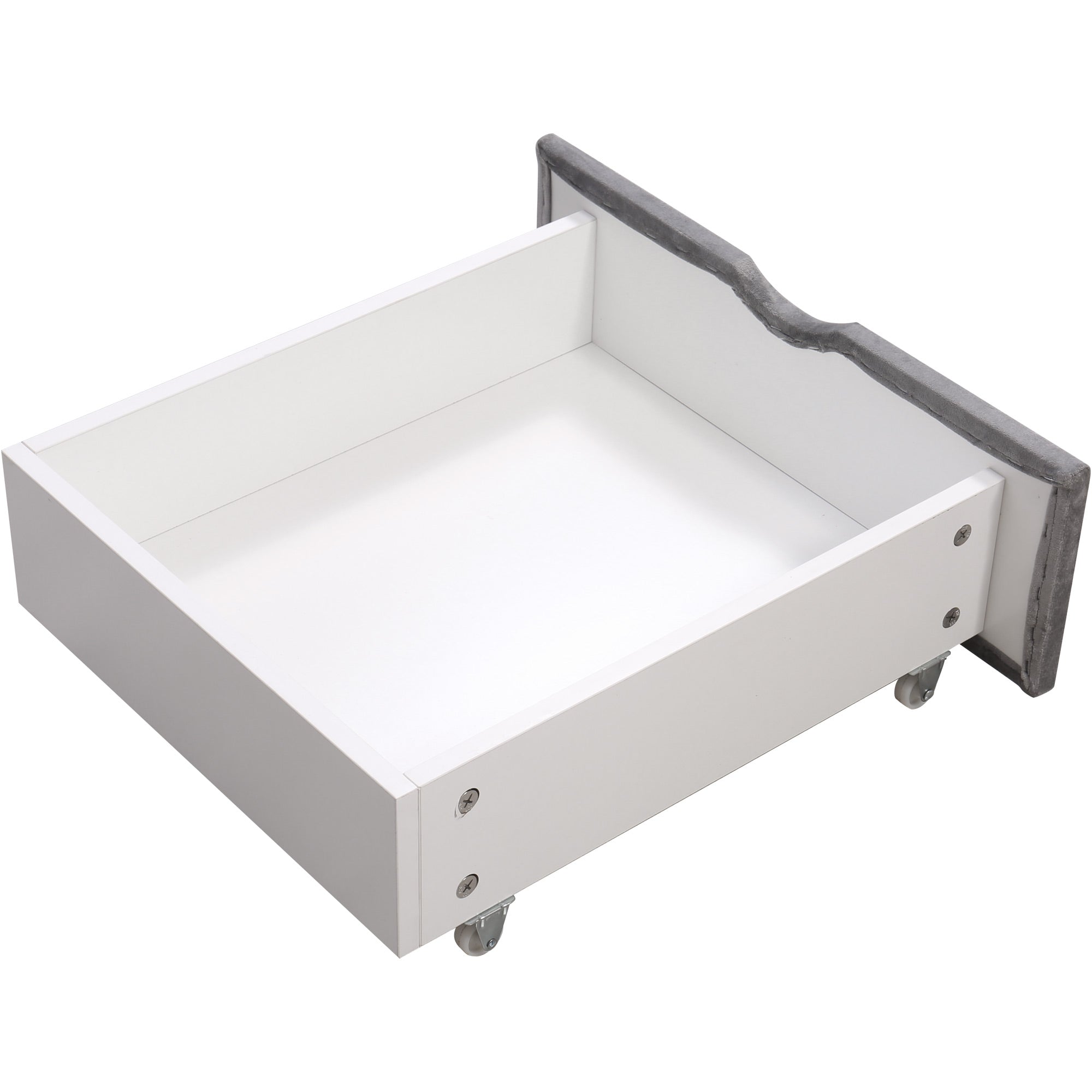 Logidon gestoffeerd bed 140x200 cm fluweelgrijs met lattenbodem 4 lades