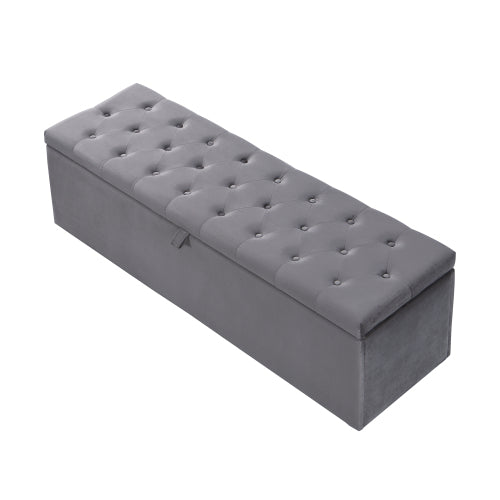 Logidon gestoffeerd bed 140x200 cm grijs fluweel met hydraulische hendel