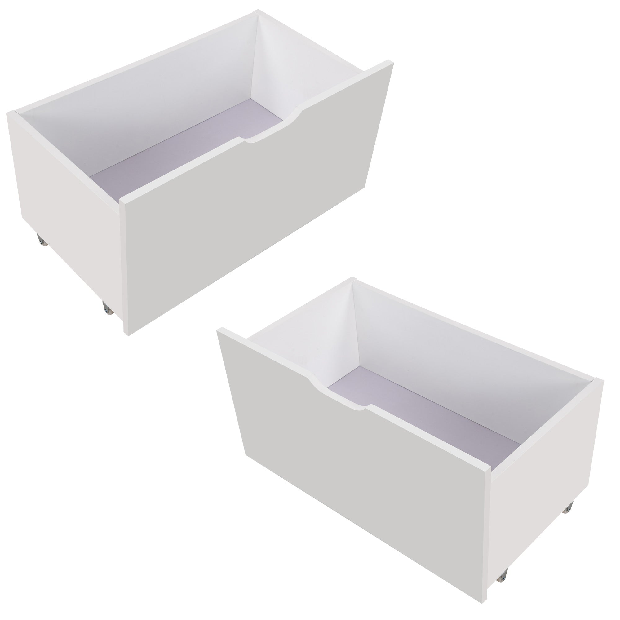 Logidon 2 ladeset wit massief hout voor kinderbed