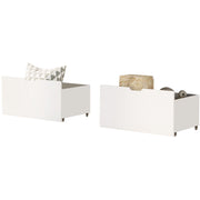 Logidon 2 ladeset wit massief hout voor kinderbed