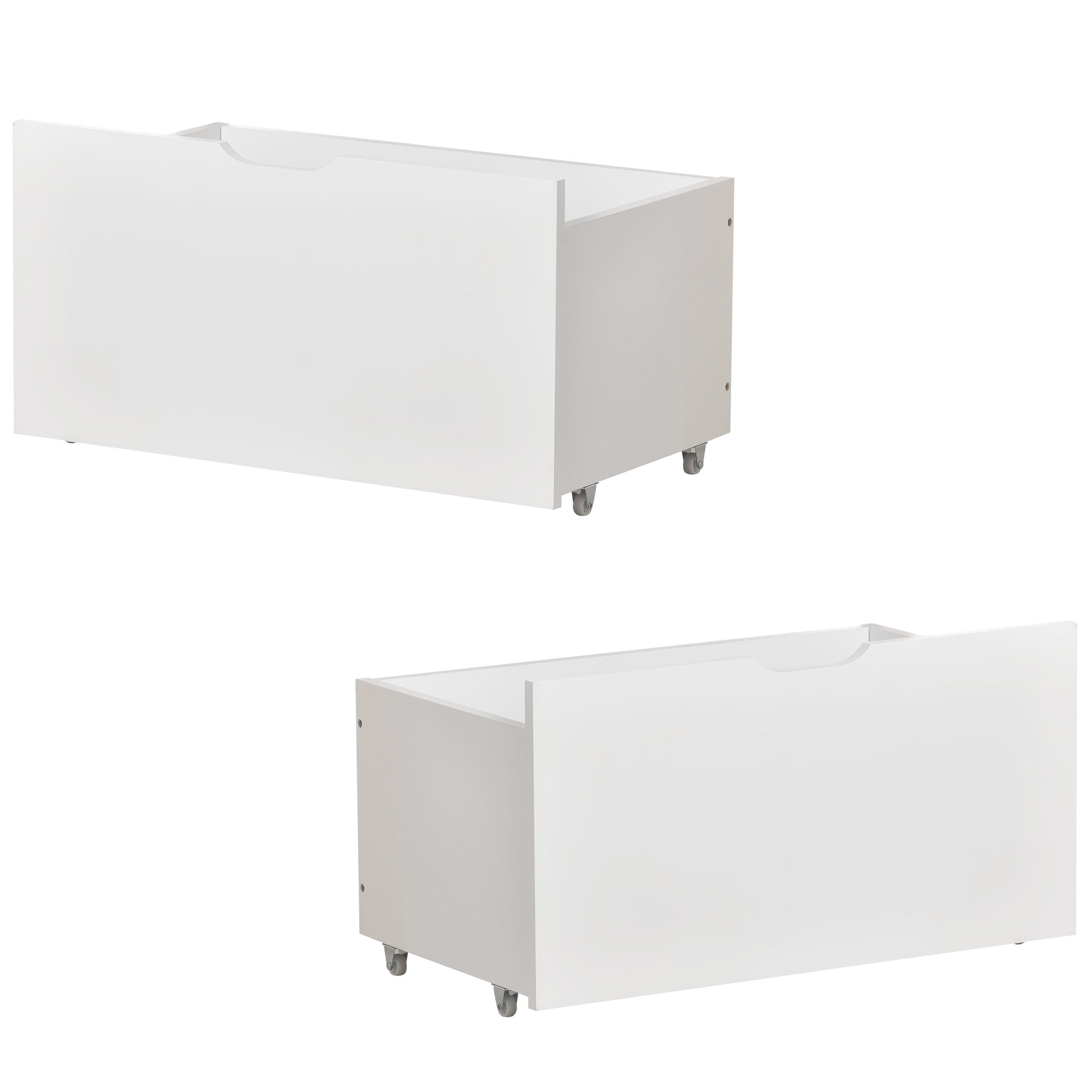 Logidon 2 ladeset wit massief hout voor kinderbed