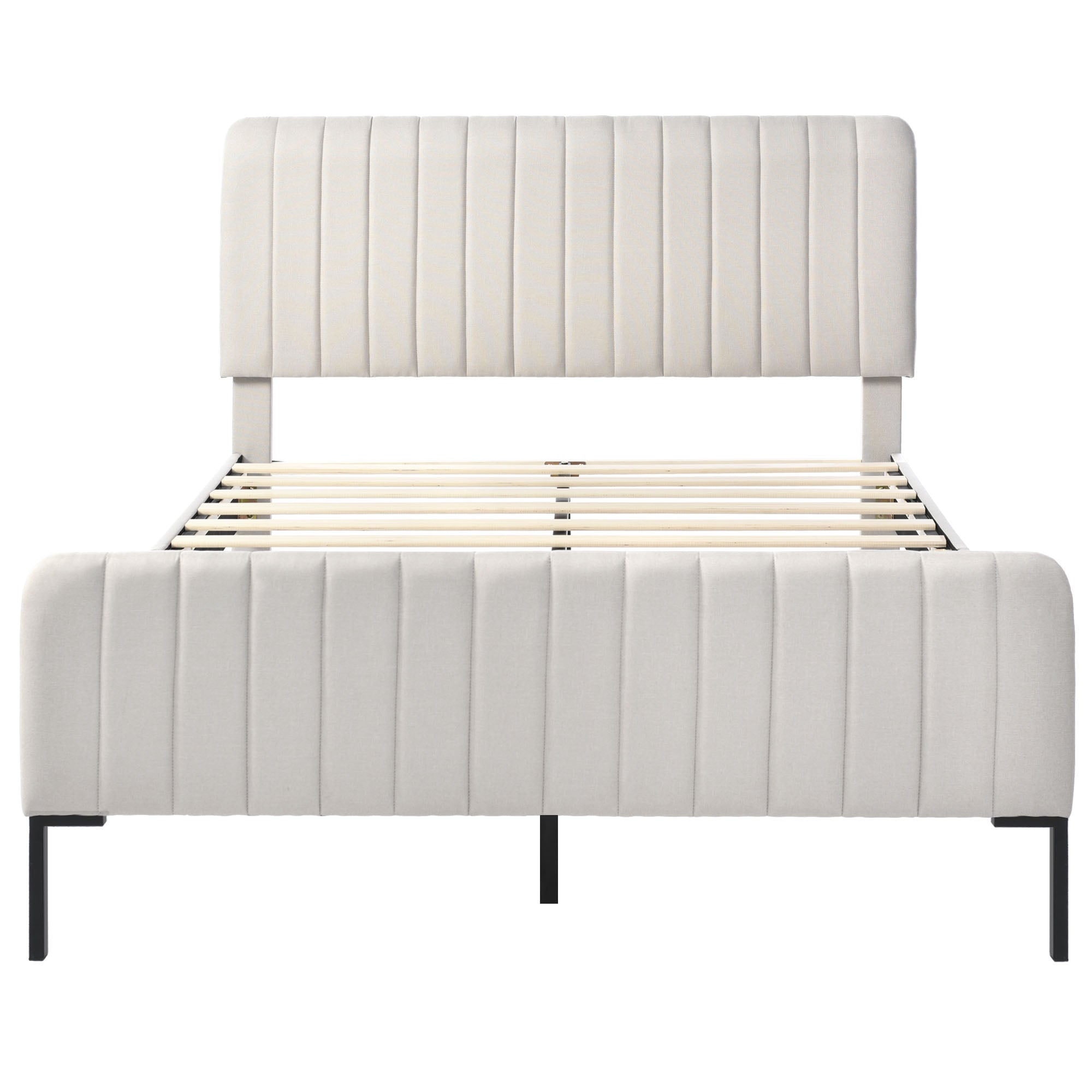 Logidon gestoffeerd bed 180x200 grijsbeige verstelbaar hoofdeinde