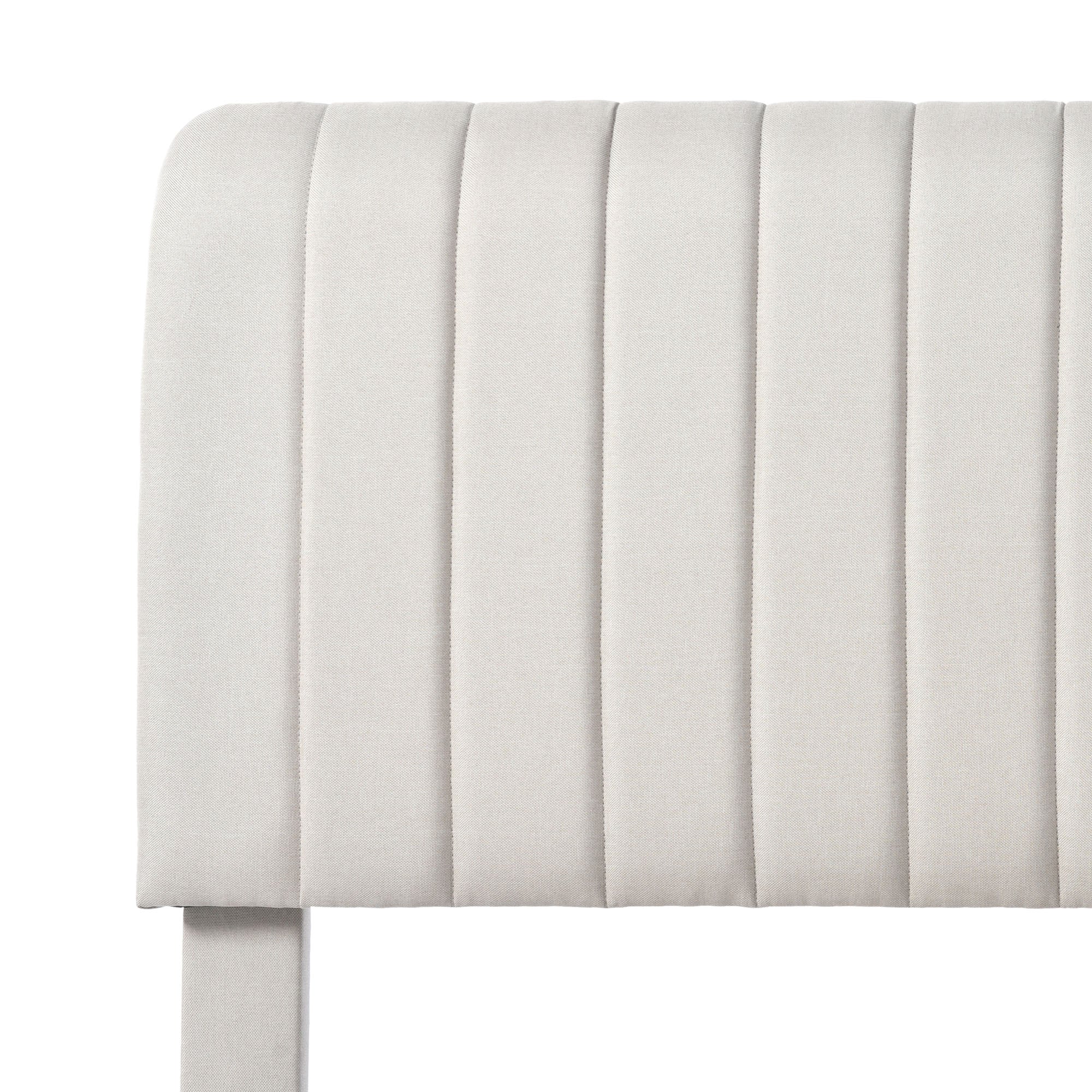 Logidon Gestoffeerd bed 90x200 cm met verstelbaar hoofdbord grijsbeige