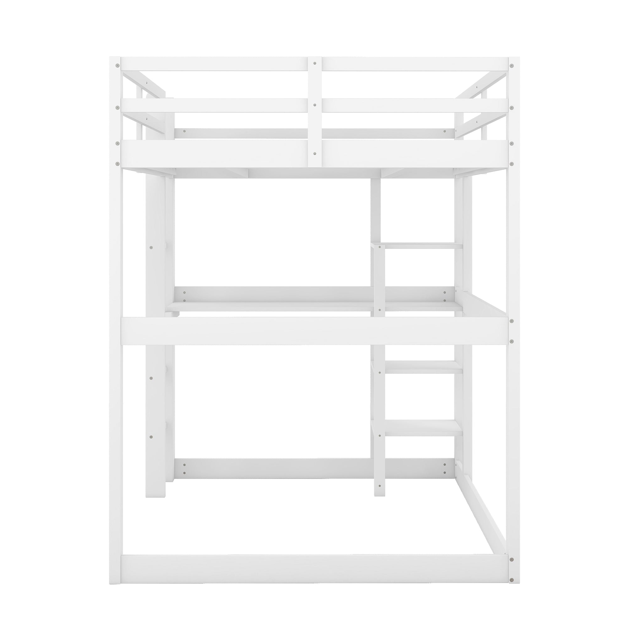 Logidon loft bed 140x200 white with desk and storage space