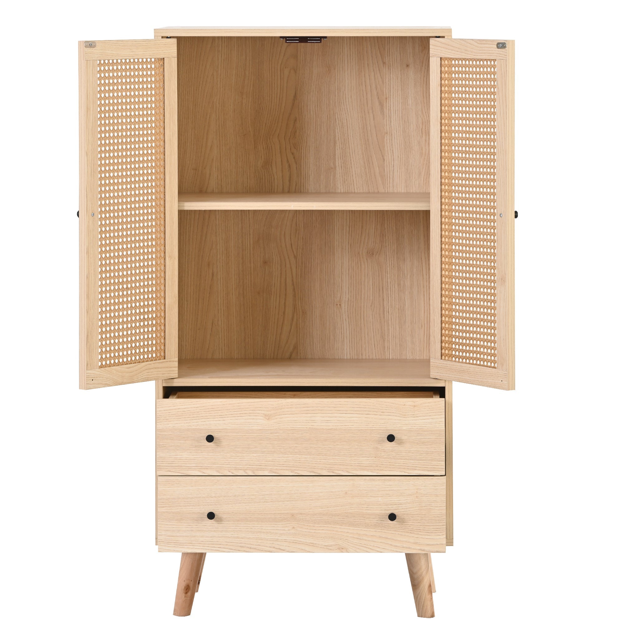 Logidon dressoir 60x120 cm eikenlook rotanlook 2 deuren 2 lades