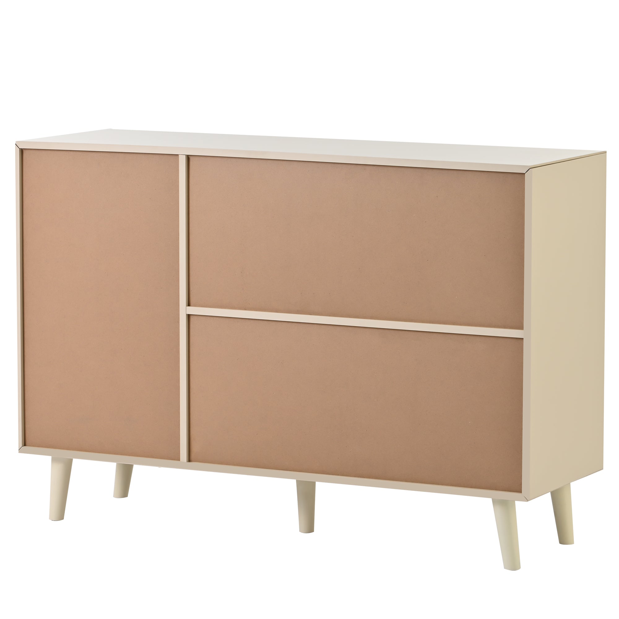 Logidon sideboard 120x40x82.5 cm cream offwhite with 2 doors and 3 drawers