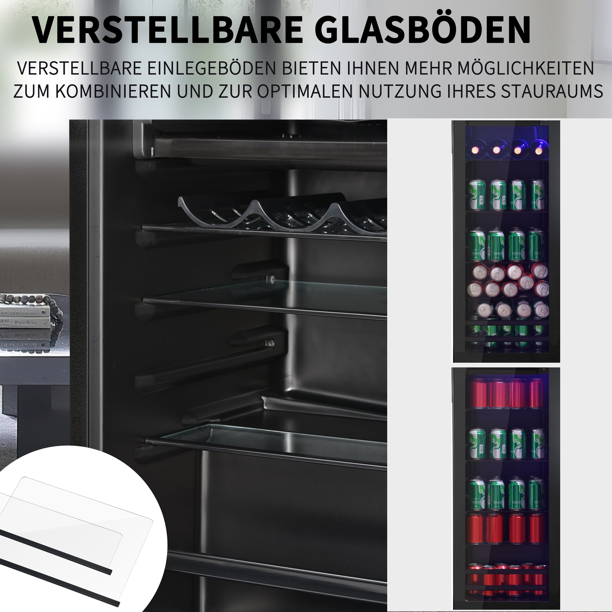 Logidon Minikoelkast 128L Zwart Stille werking 8L vriesgedeelte