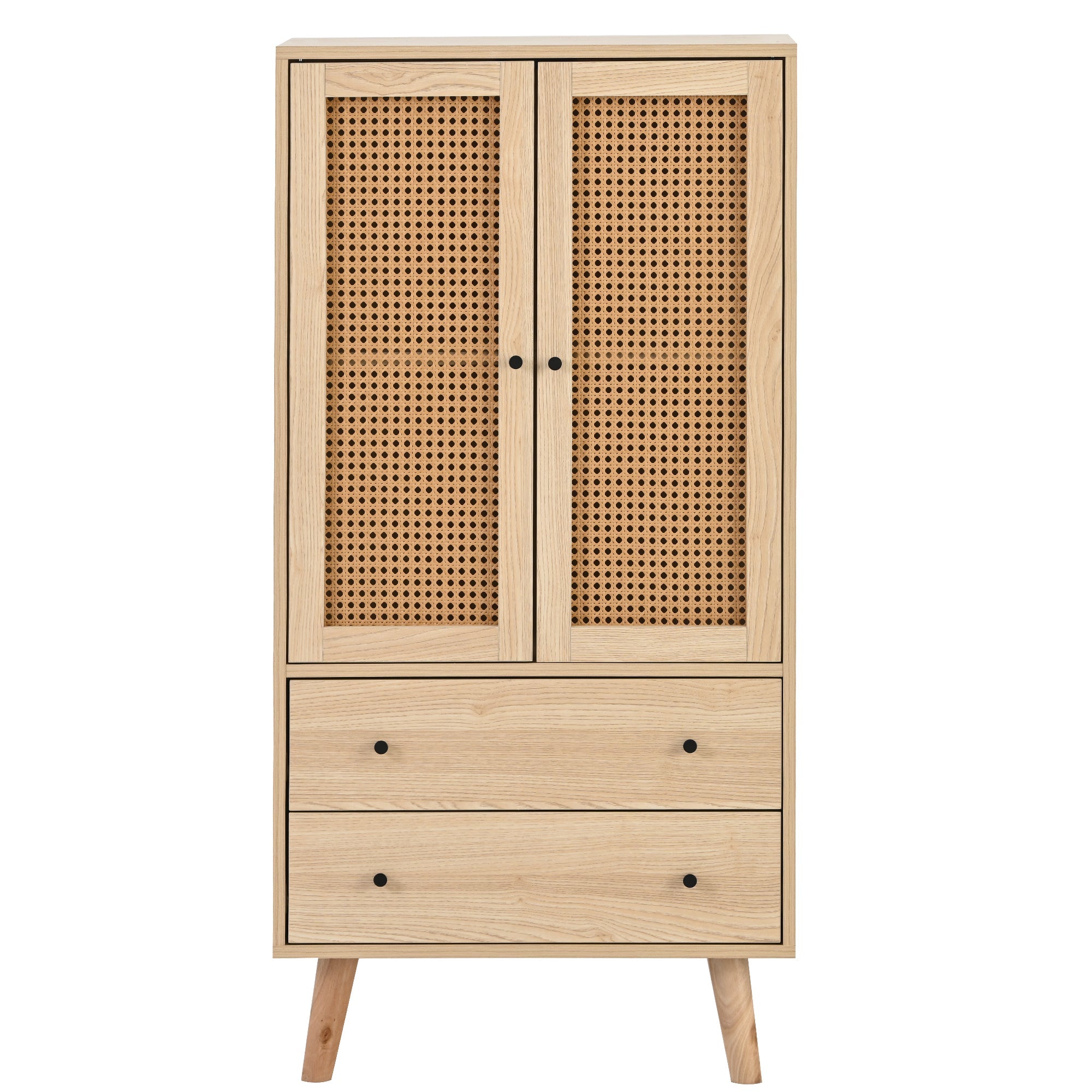 Logidon dressoir 60x120 cm eikenlook rotanlook 2 deuren 2 lades