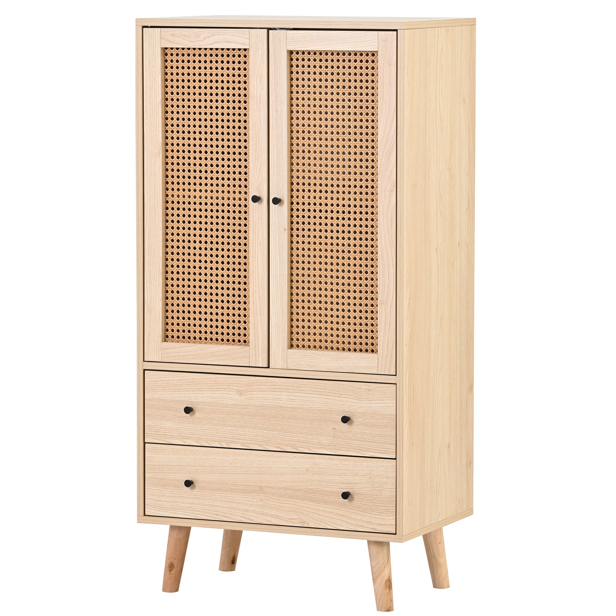 Logidon dressoir 60x120 cm eikenlook rotanlook 2 deuren 2 lades