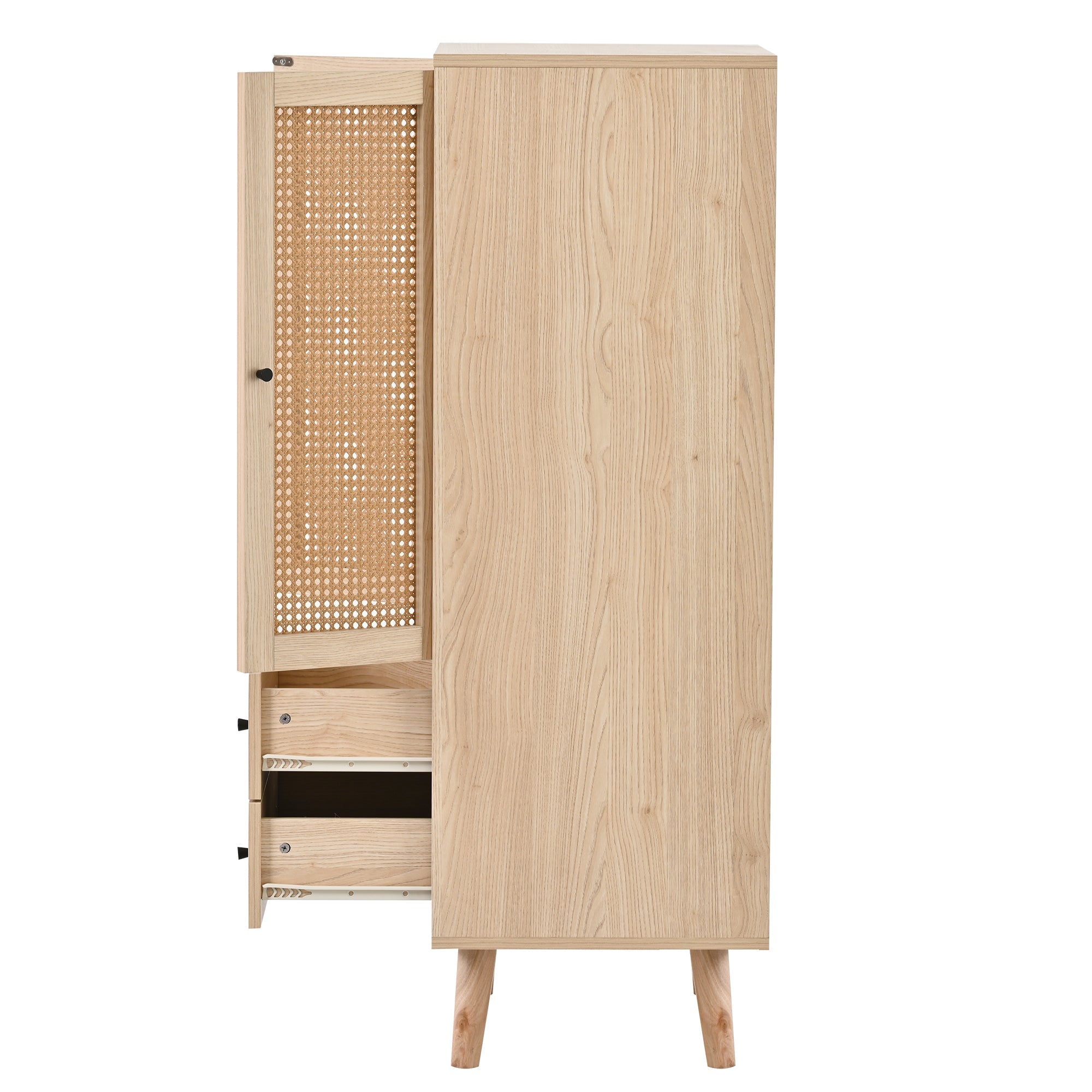 Logidon dressoir 60x120 cm eikenlook rotanlook 2 deuren 2 lades