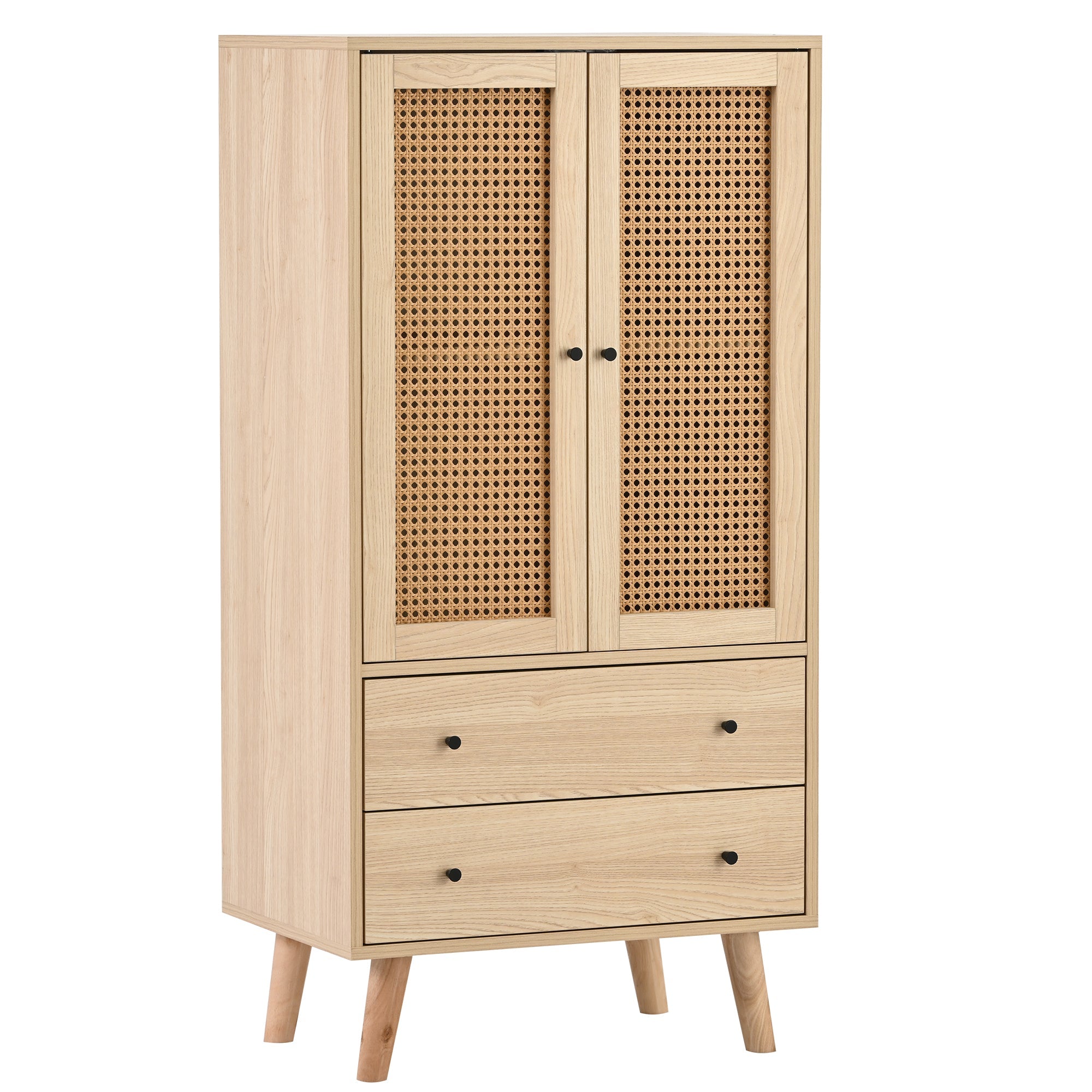 Logidon dressoir 60x120 cm eikenlook rotanlook 2 deuren 2 lades