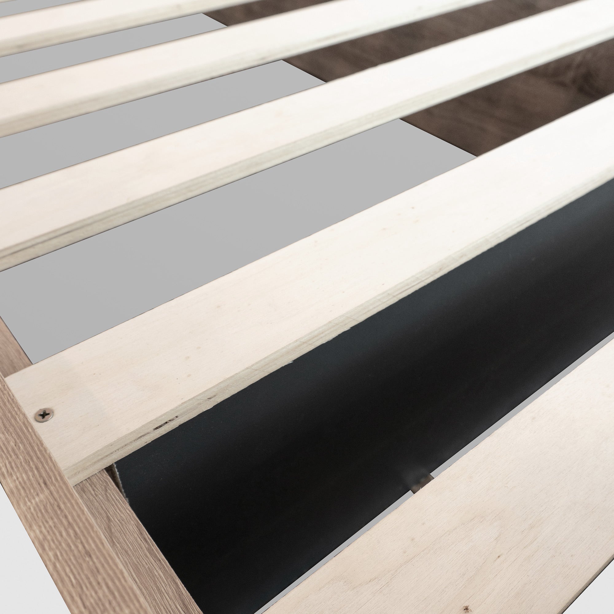 Logidon tweepersoonsbed 160x200 cm houten bedsysteem Sonoma eiken donkergrijs