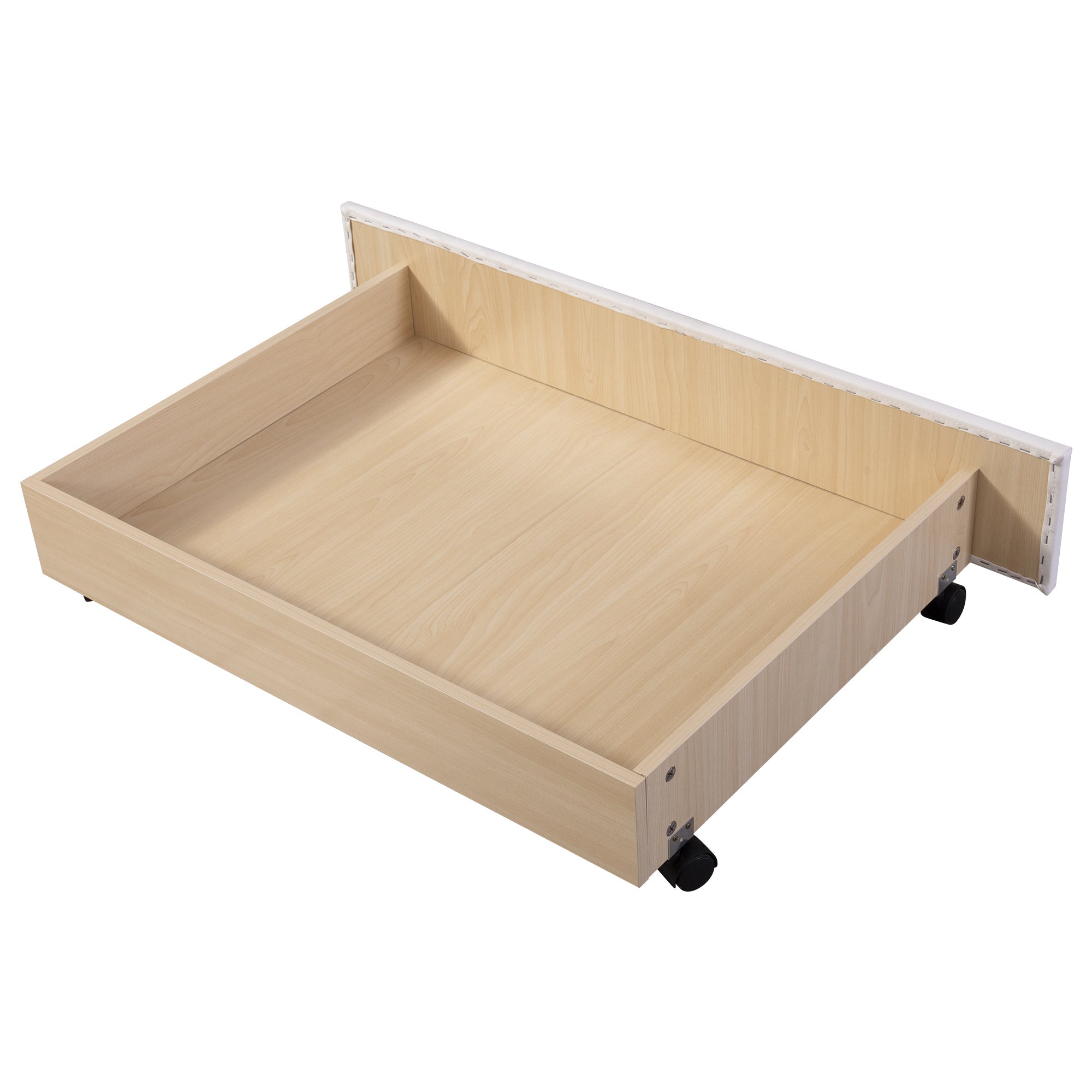 Logidon gestoffeerd bed 180x200 wit kunstleer met 2 lades