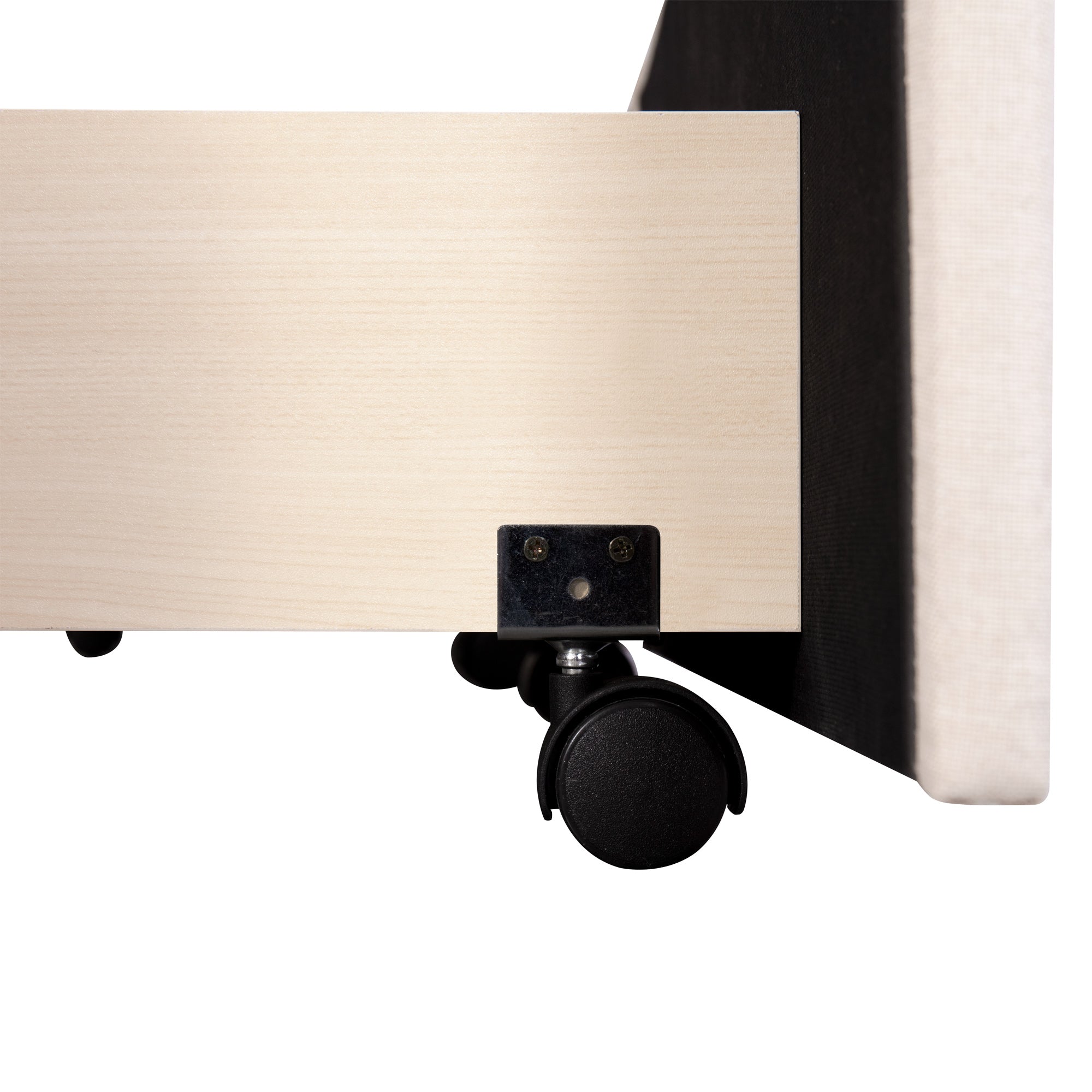 Logidon gestoffeerd bed 140x200 beige met LED bedbox en lattenbodem
