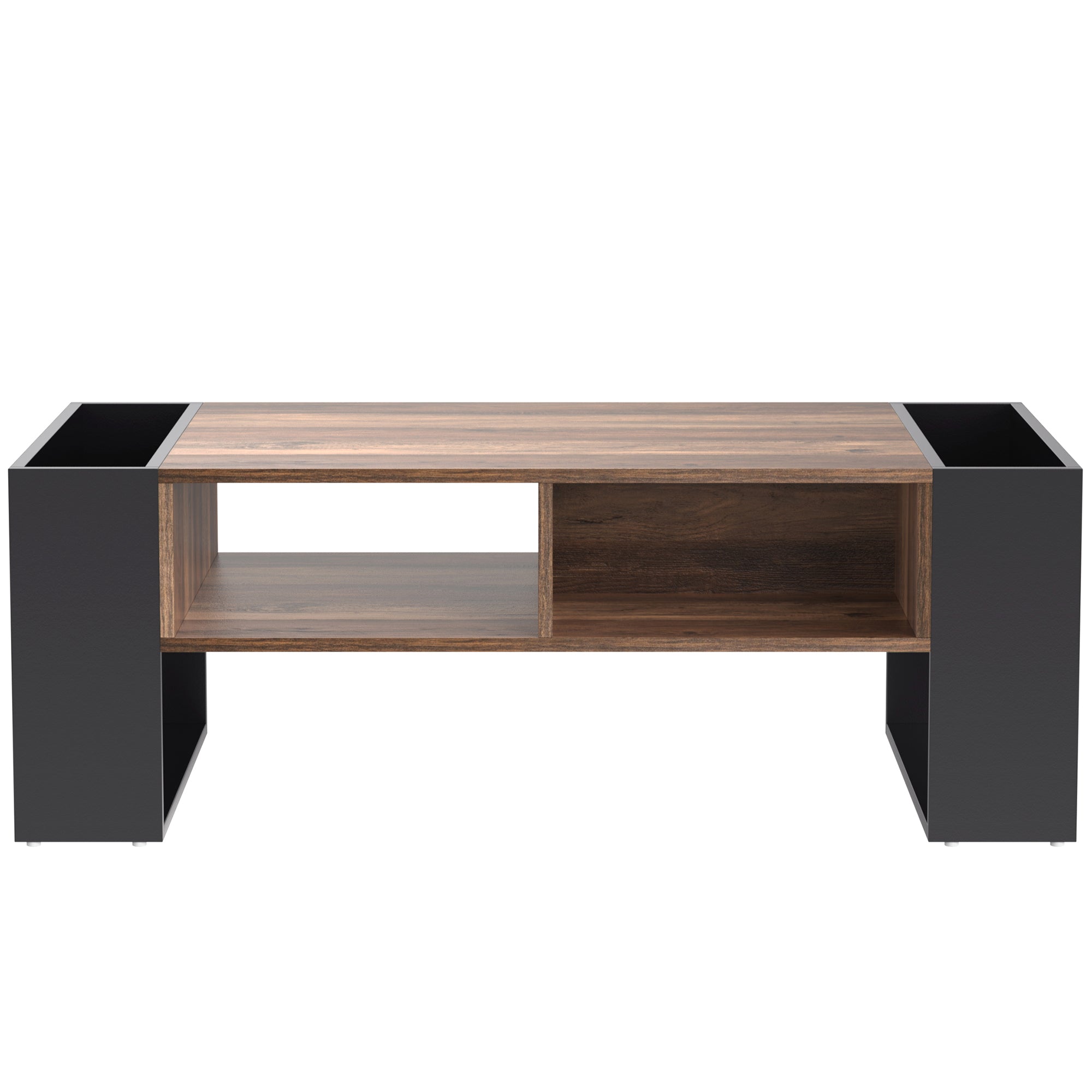 Logidon Coffee Table Anthracite Handleless Drawer and Double Storage Space