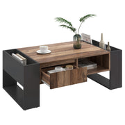 Logidon Coffee Table Anthracite Handleless Drawer and Double Storage Space