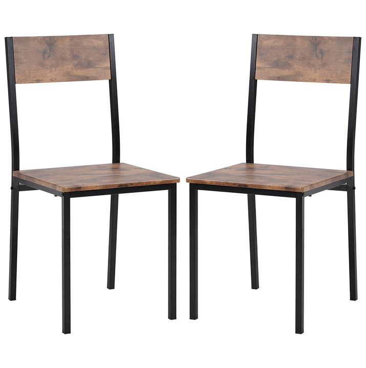 Logidon eettafelgroep vintage bruin met 4 stoelen voor balkon