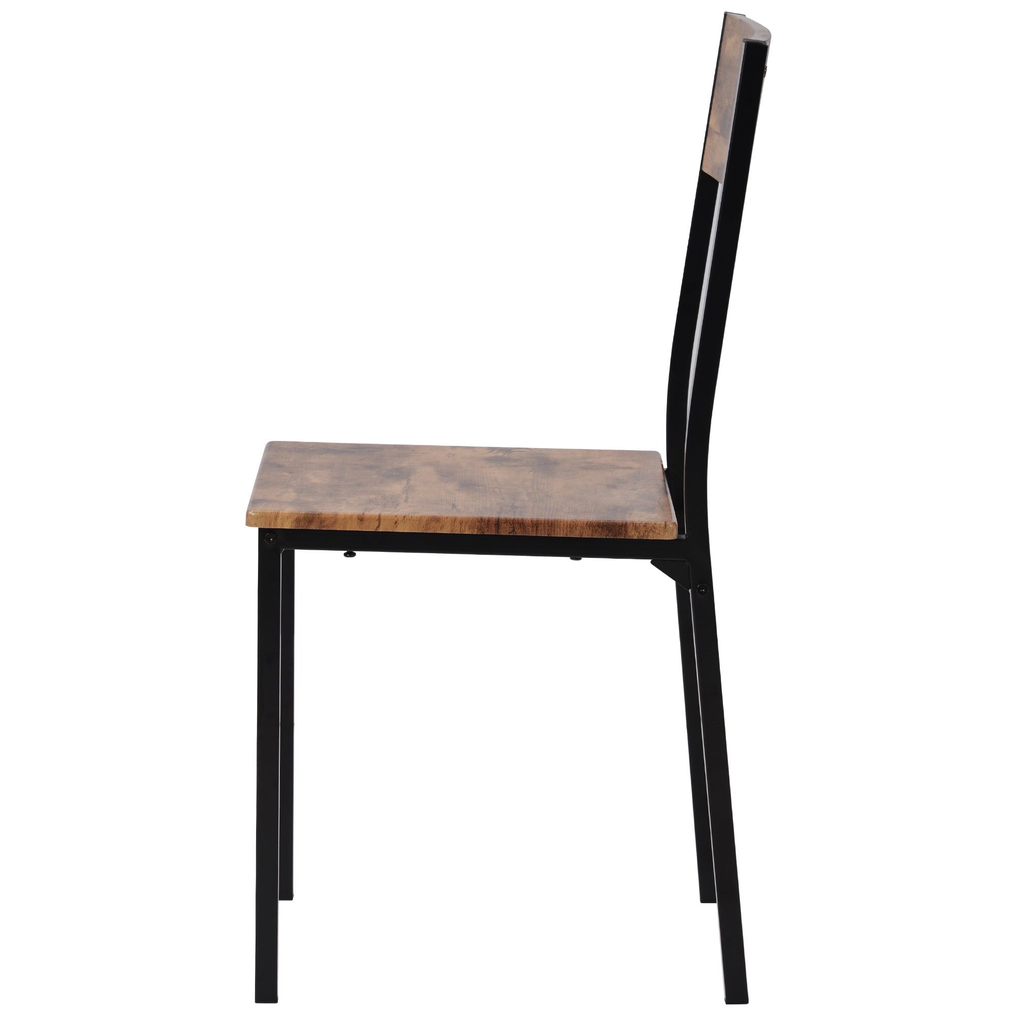 Logidon eettafelgroep vintage bruin met 4 stoelen voor balkon